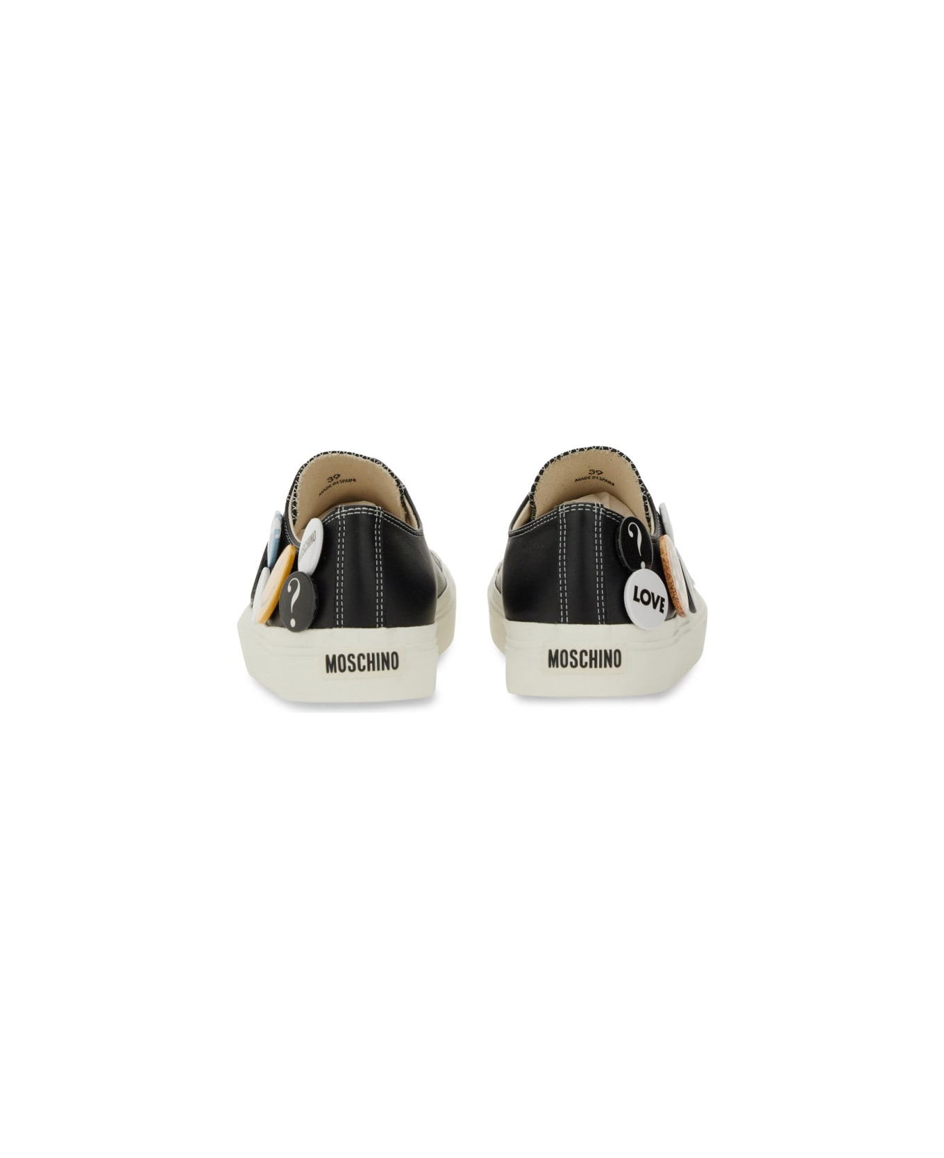 Moschino Sneakers With Pins - BLACK