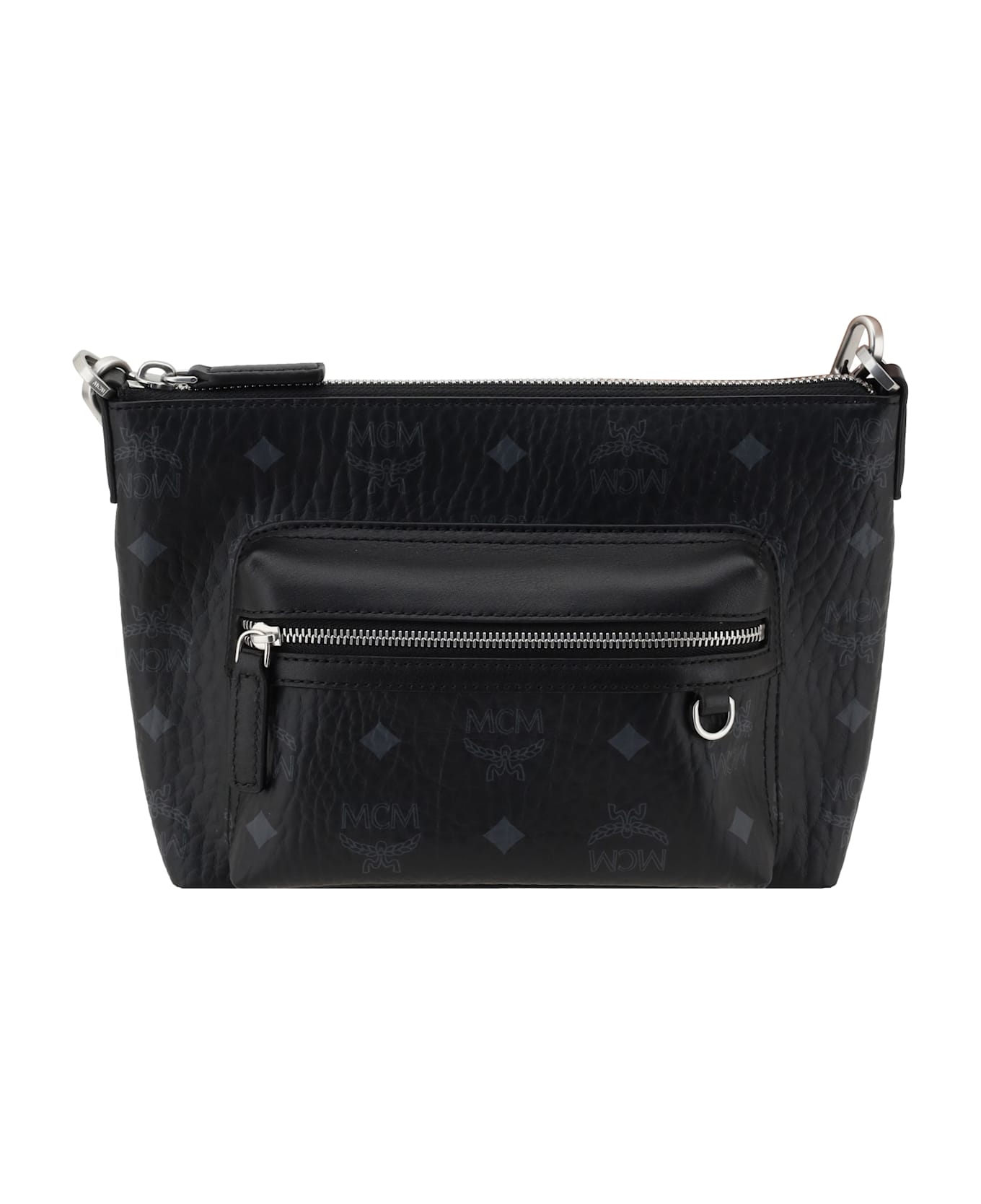 MCM Aren Visetos Shoulder Bag - Black