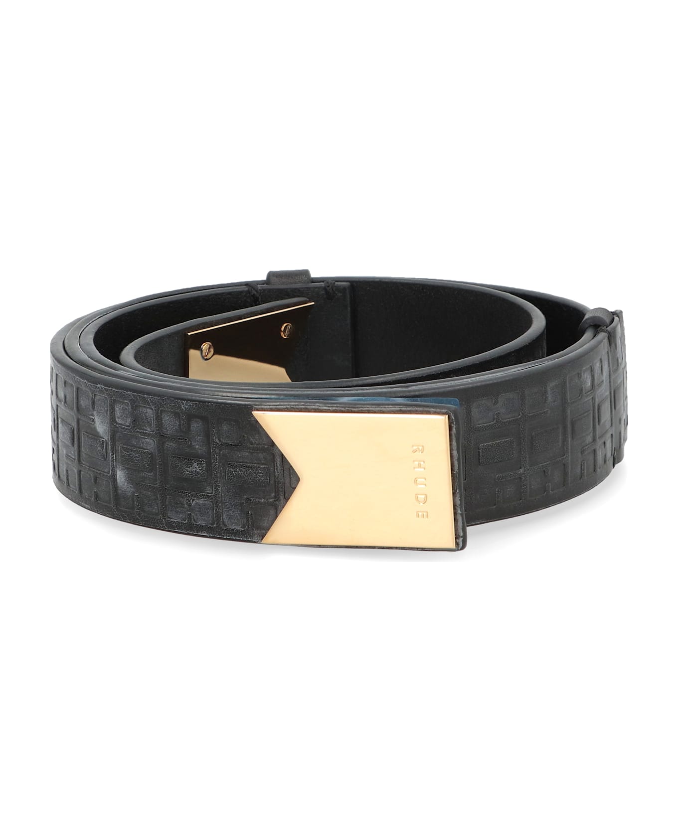 Rhude Roadrunner Leather Belt - black