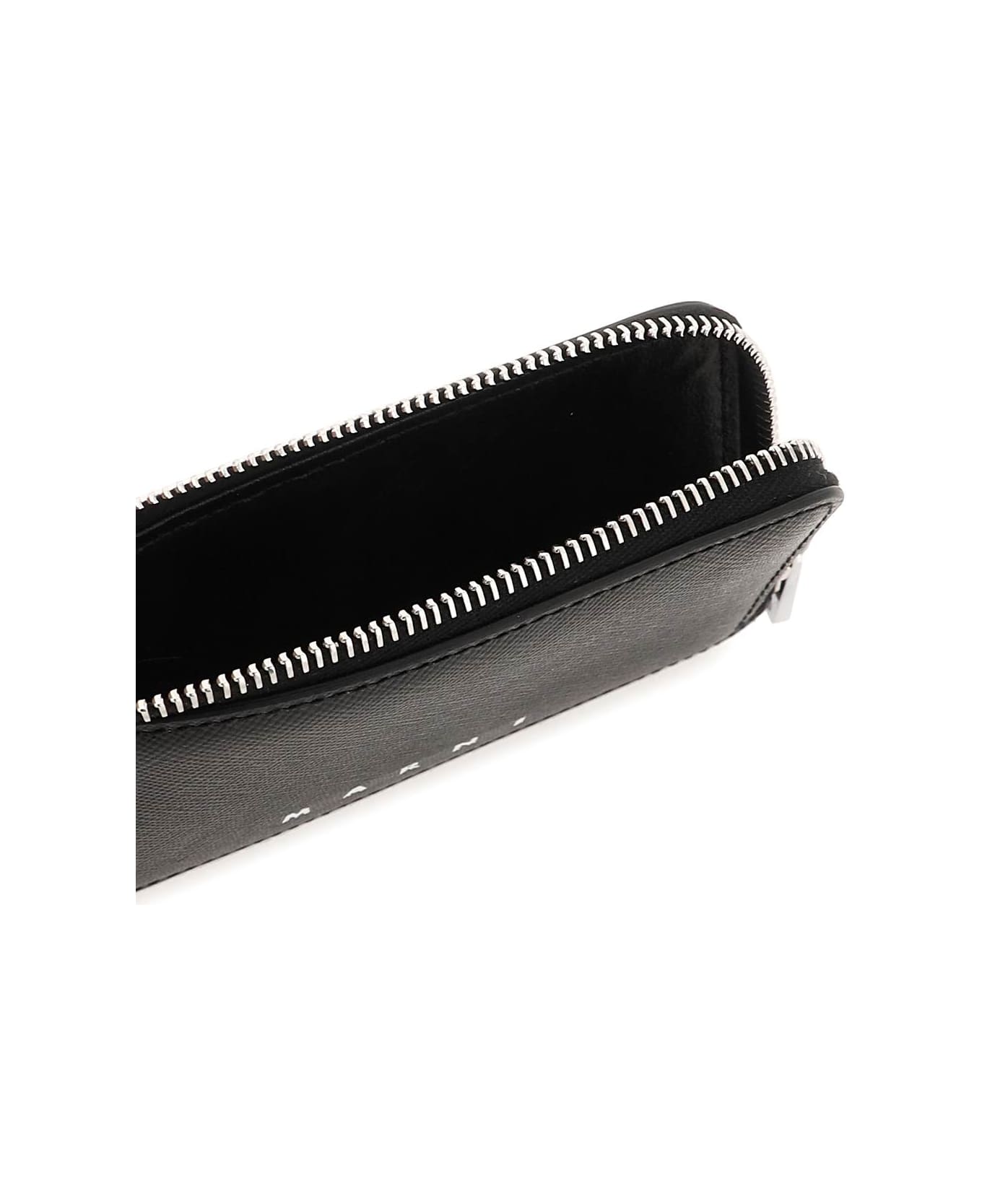 Marni Zippered Card Holder - BLACK BLUBLACK (Black)