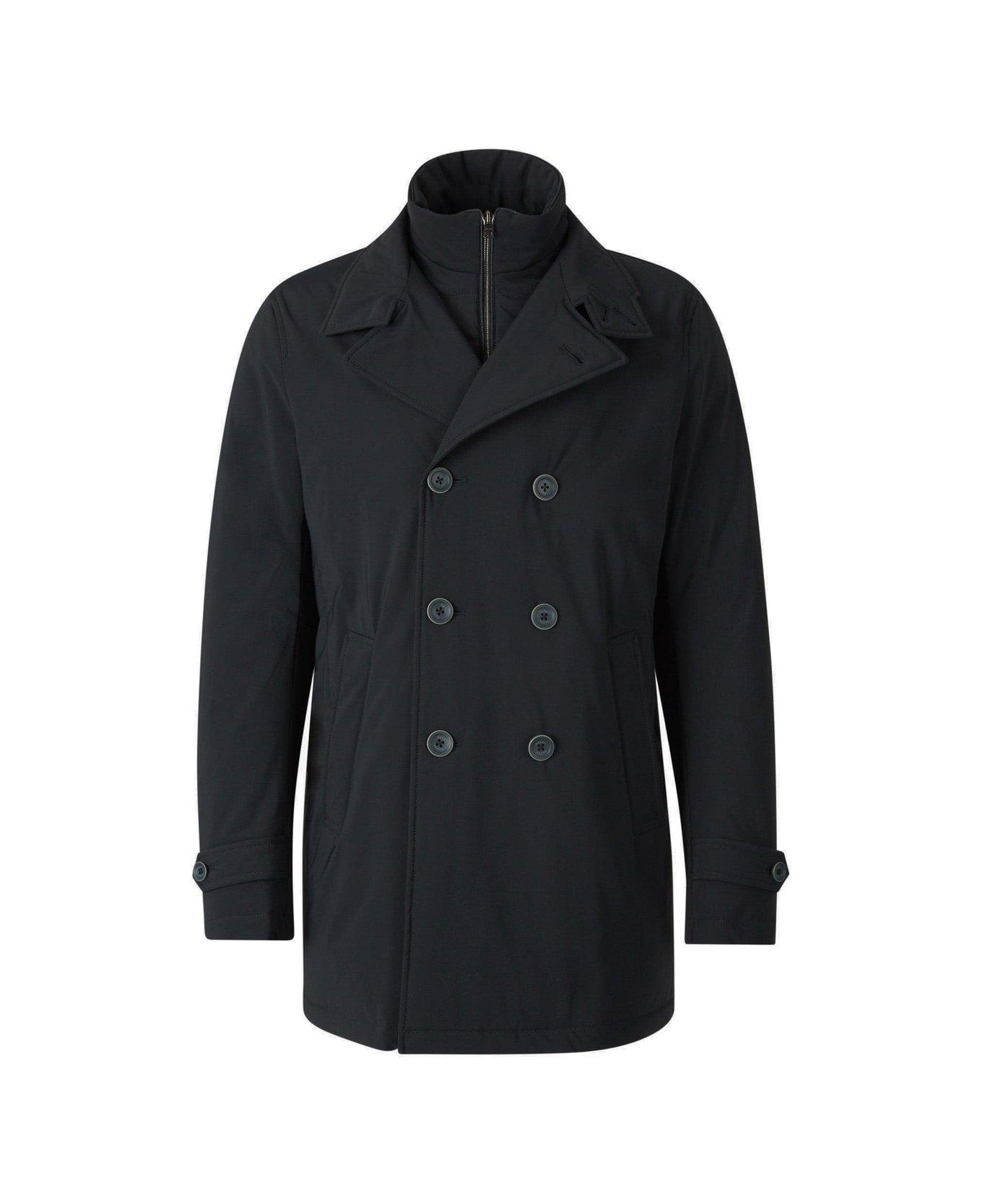 Herno Double-breasted Trench Coat - Blu