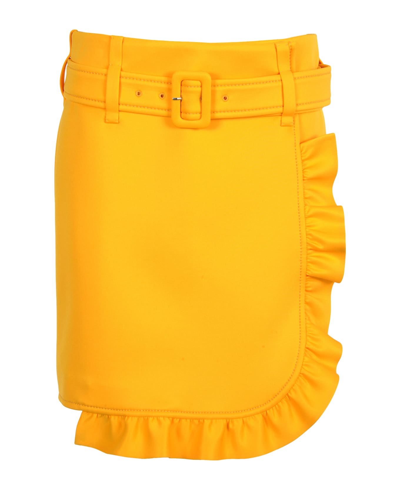Prada Prada Ruffle-trim Skirt - YELLOW