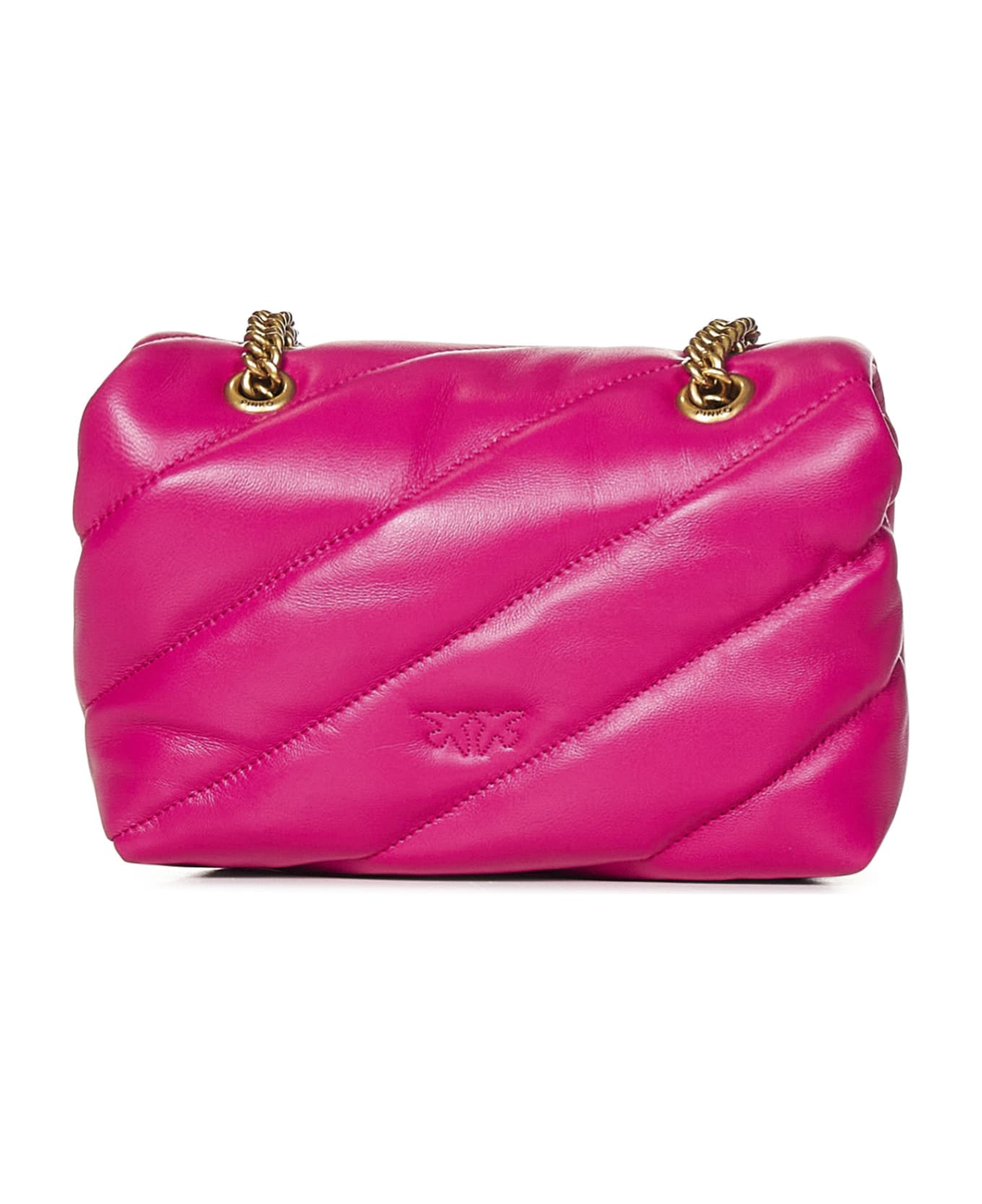 Pinko Mini Love Bag Puff Maxi Quilt Shoulder Bag - Fuchsia