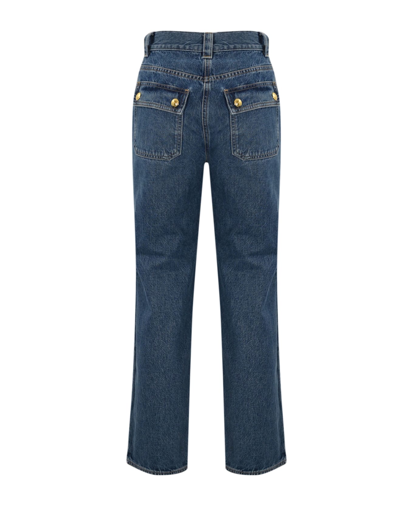 Elisabetta Franchi Regular Palazzo Jeans - DENIM VINTAGE