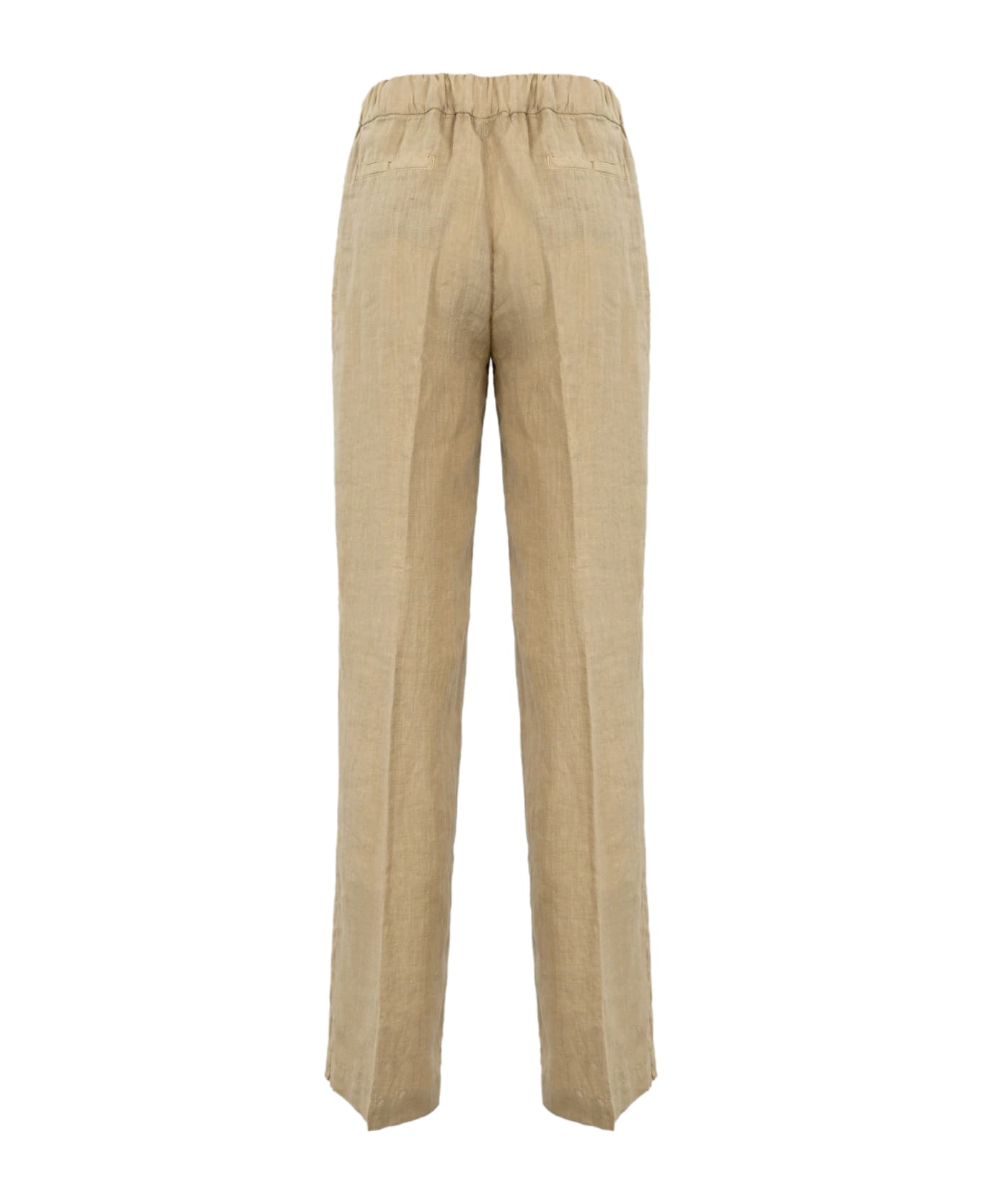 Re-HasH Linen Palazzo Trousers - Beige ボトムス