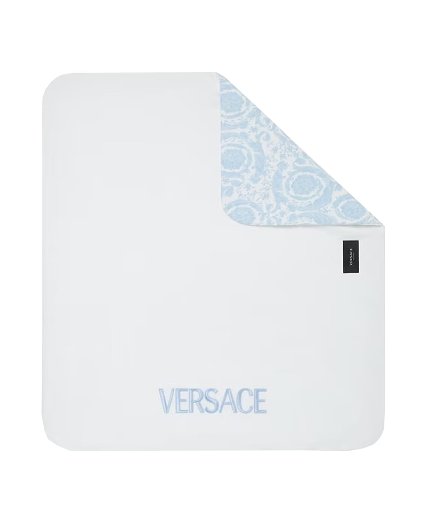 Versace Barocco Padded Baby Blanket - Light blue アクセサリー＆ギフト
