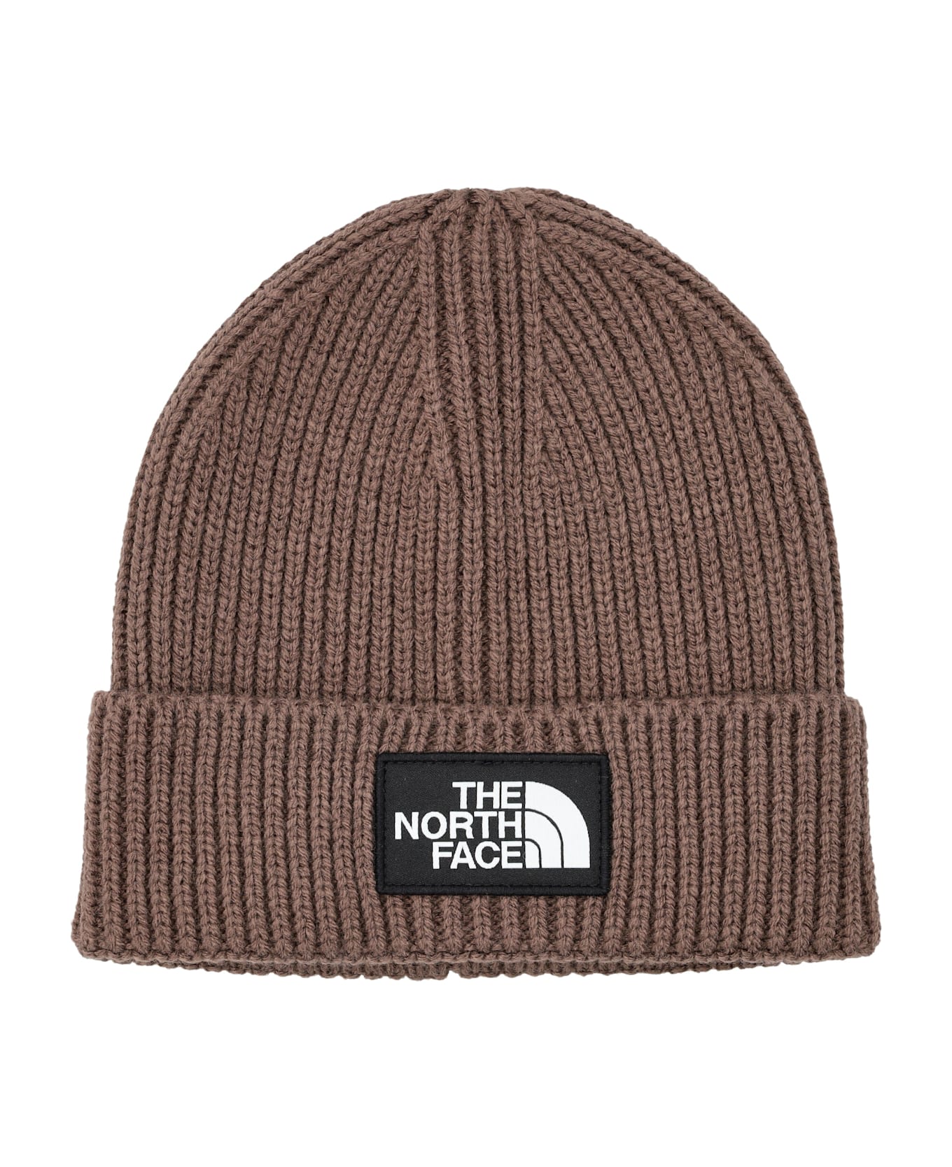 The North Face Tnf Logo Box Cuffed Beanie - SMOKEY BROWN