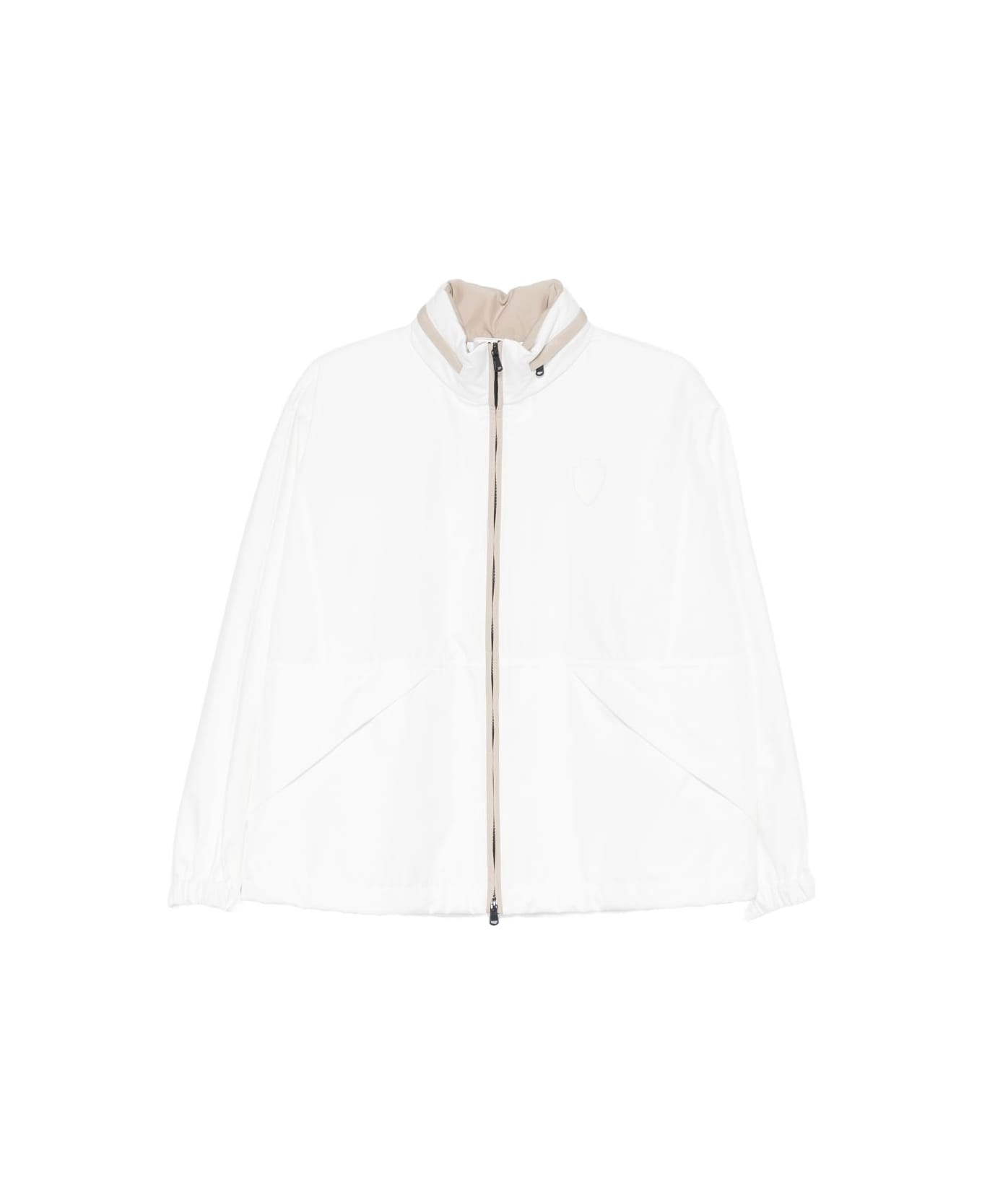 Brunello Cucinelli Zipped Blouson Jacket - White