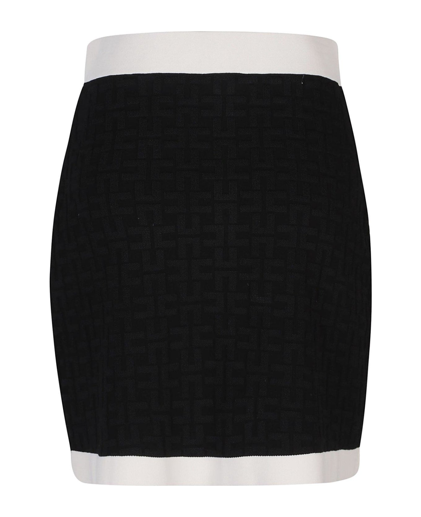 Elisabetta Franchi Bi-color Mini Skirt - Black