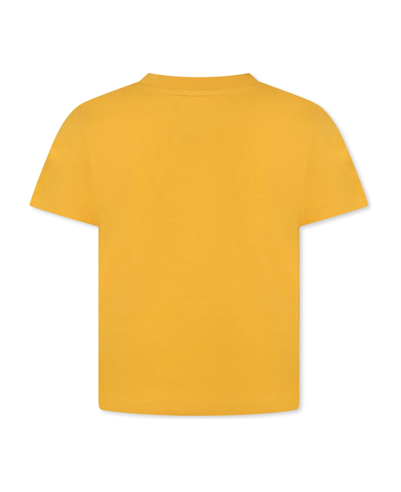 Kenzo Kids Yellow T-shirt For Boy With Logo And Chameleon - Yellow