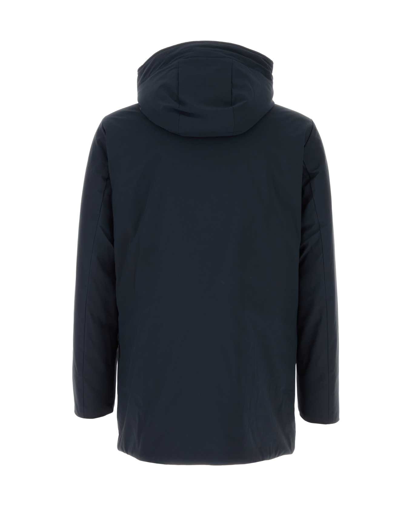 Woolrich Midnight Blue Stretch Nylon Down Jacket - MELBLU ジャケット