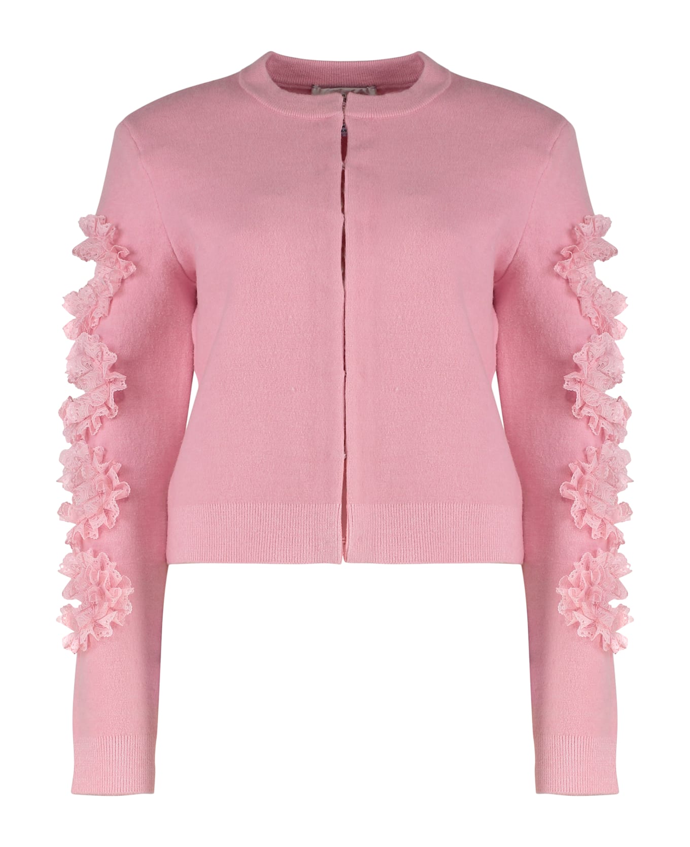 self-portrait X Christopher Kane - Cardigan With Lace Details - Pink