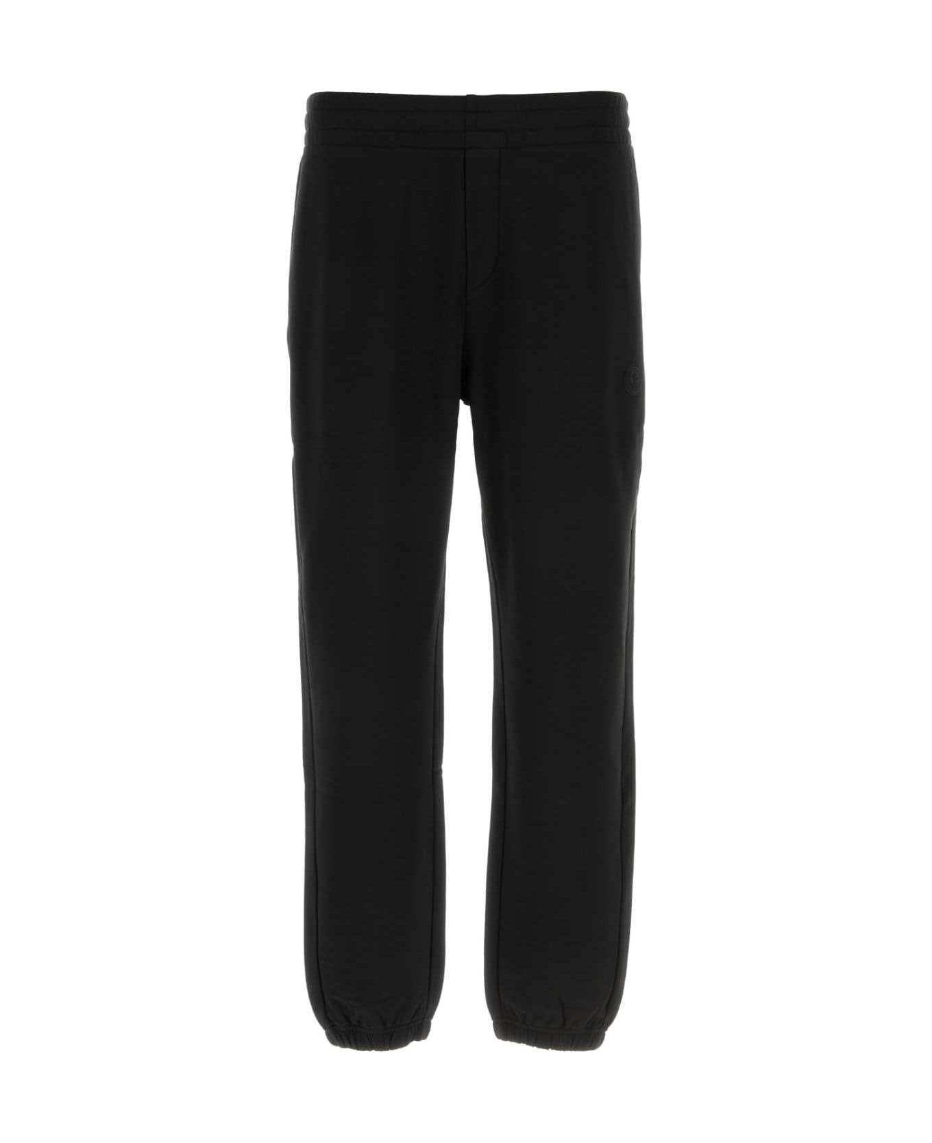 Moncler Black Cotton Joggers - 999