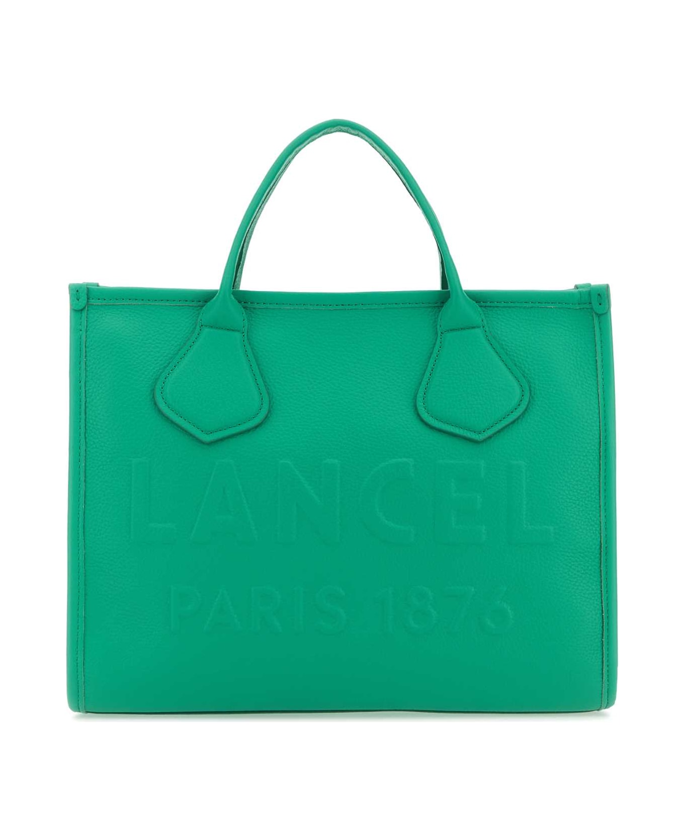 Lancel Emerald Green Leather Jour Medium Shopping Bag - TX