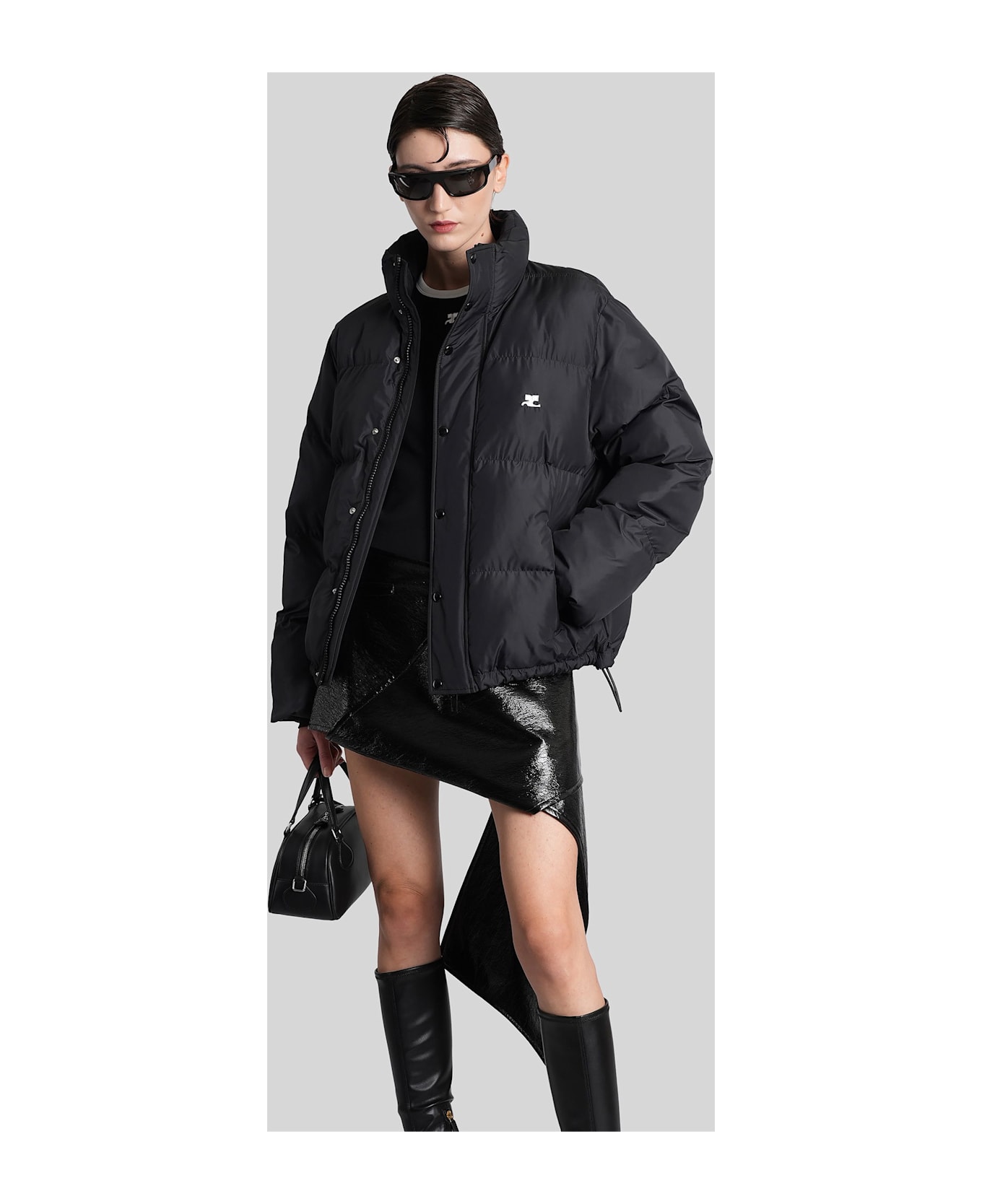 Courrèges Puffer In Black Polyester - black