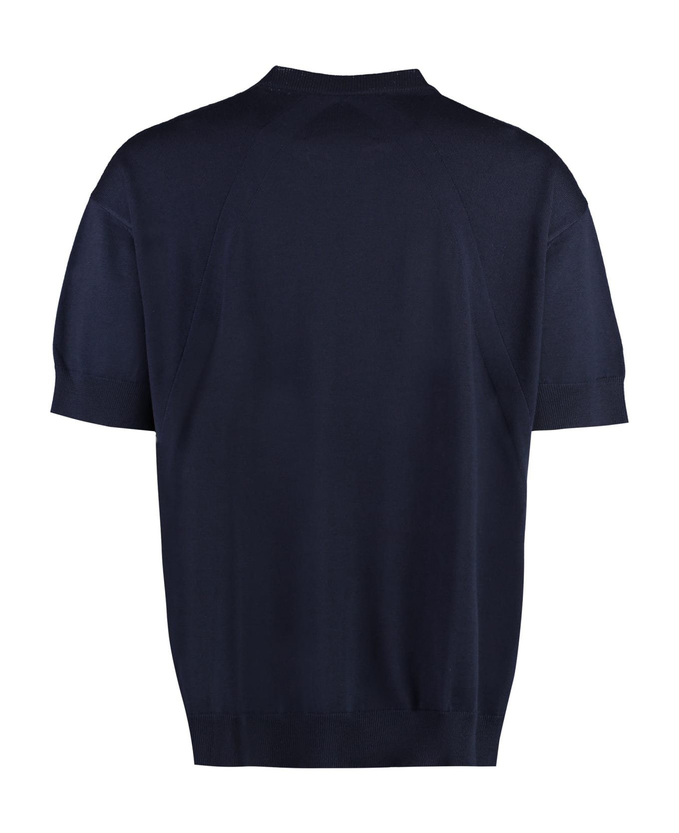 Jil Sander Wool Short Sleeve Sweater - blue