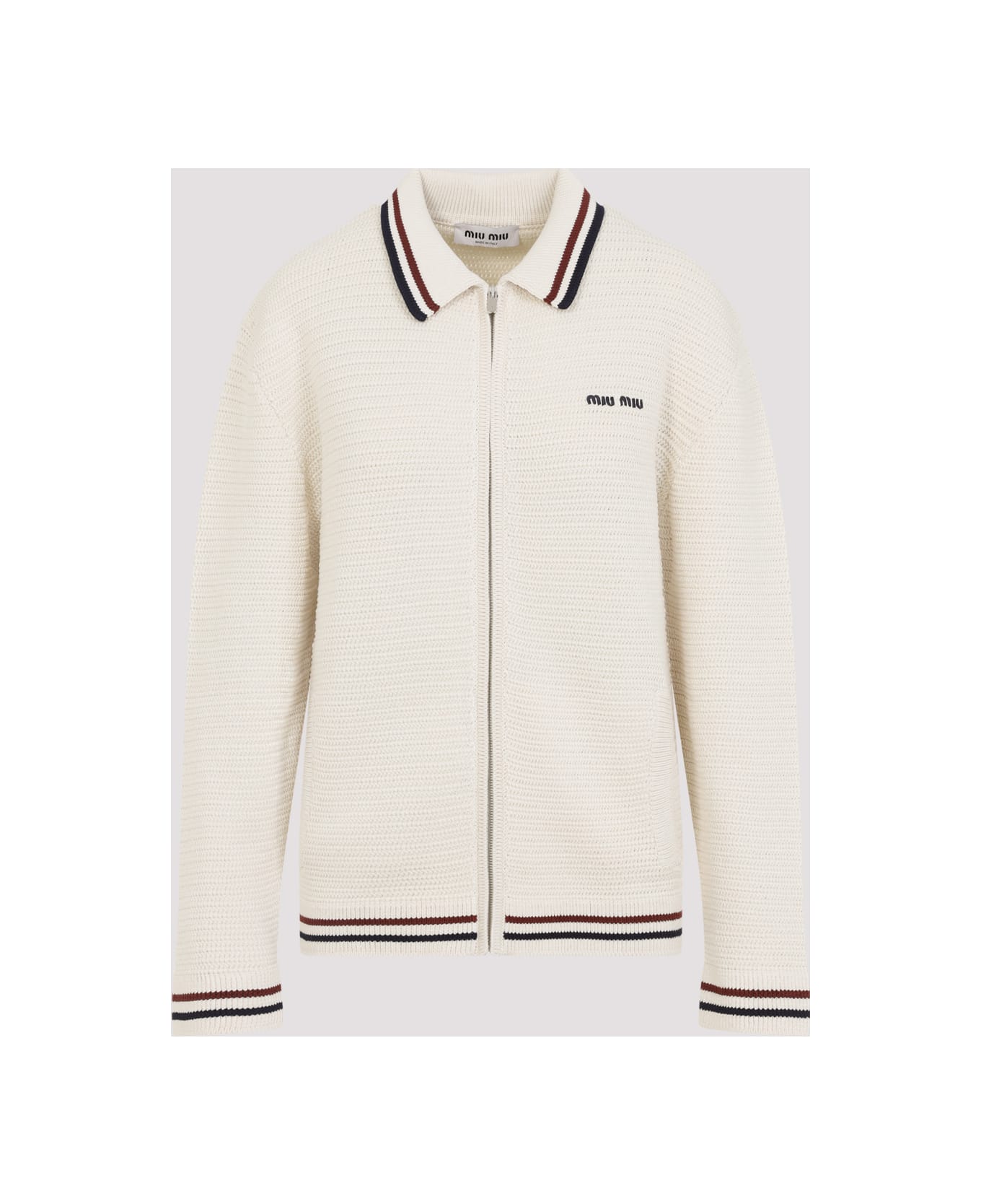 Miu Miu Cotton Cardigan - Naturale