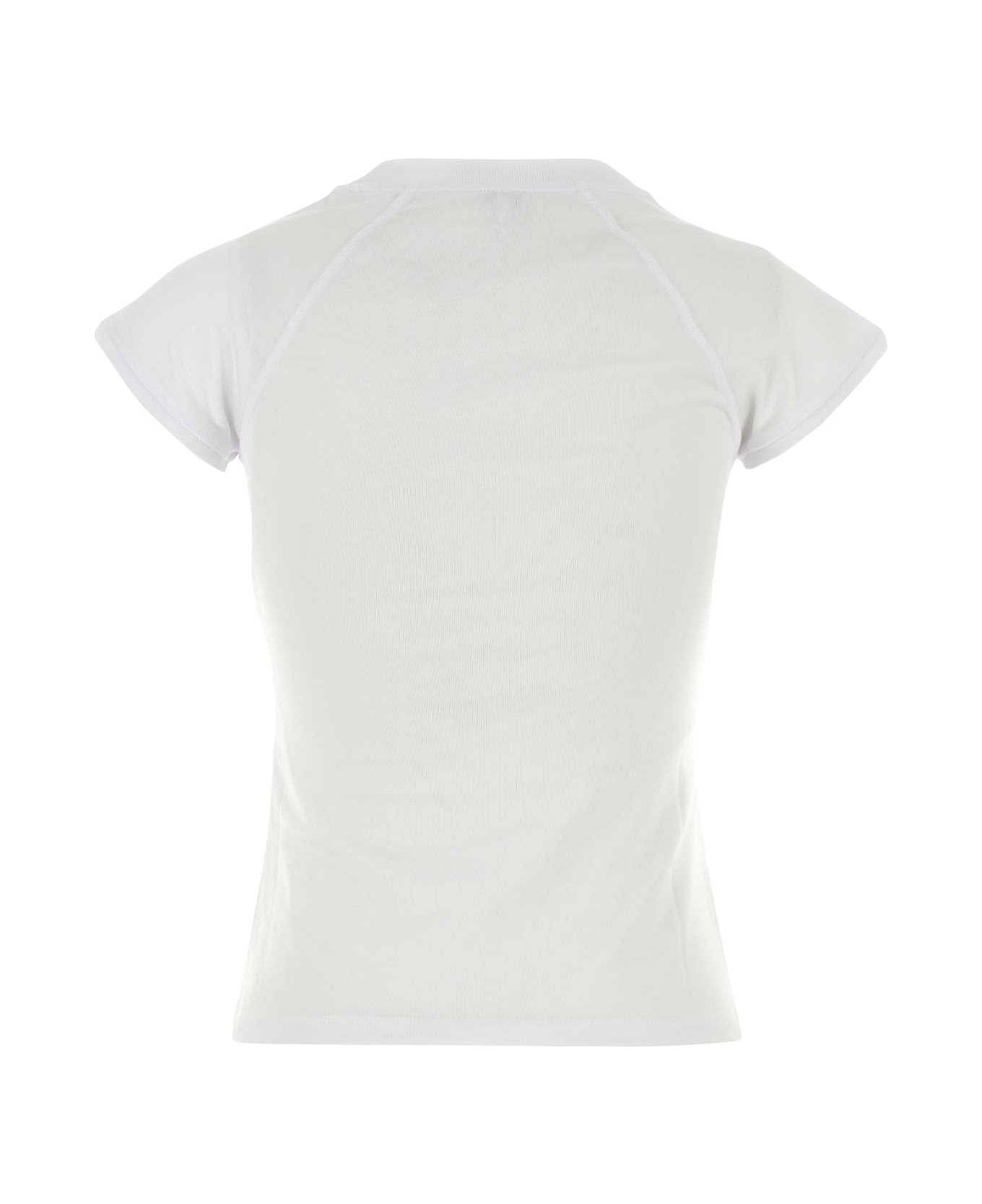 Loewe White Cotton Blend T-shirt - WHITE