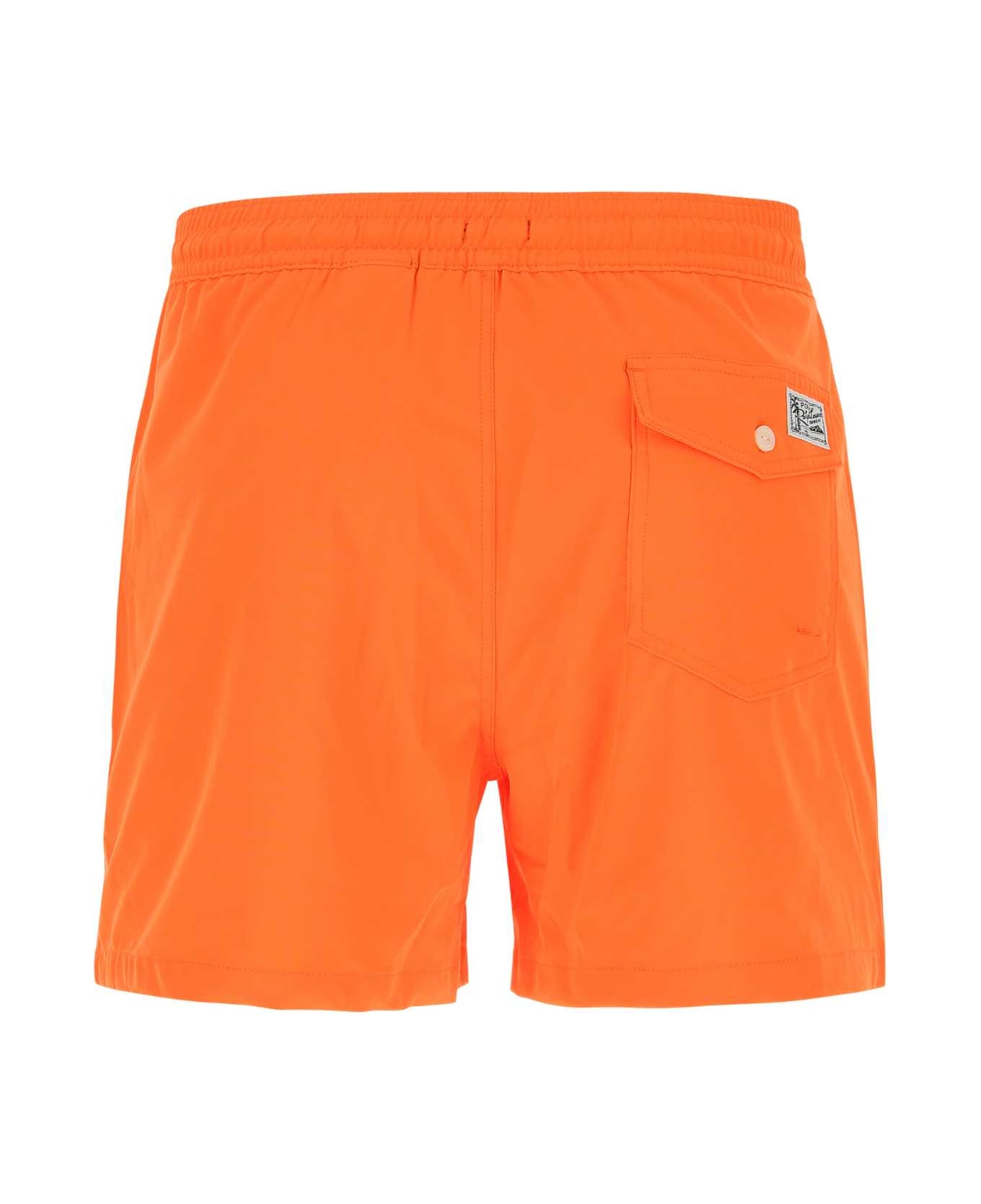 Polo Ralph Lauren Orange Stretch Polyester Swimming Shorts - 012