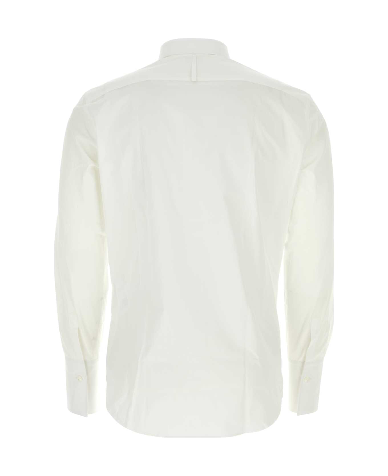 Ferragamo White Poplin Shirt - WHITE