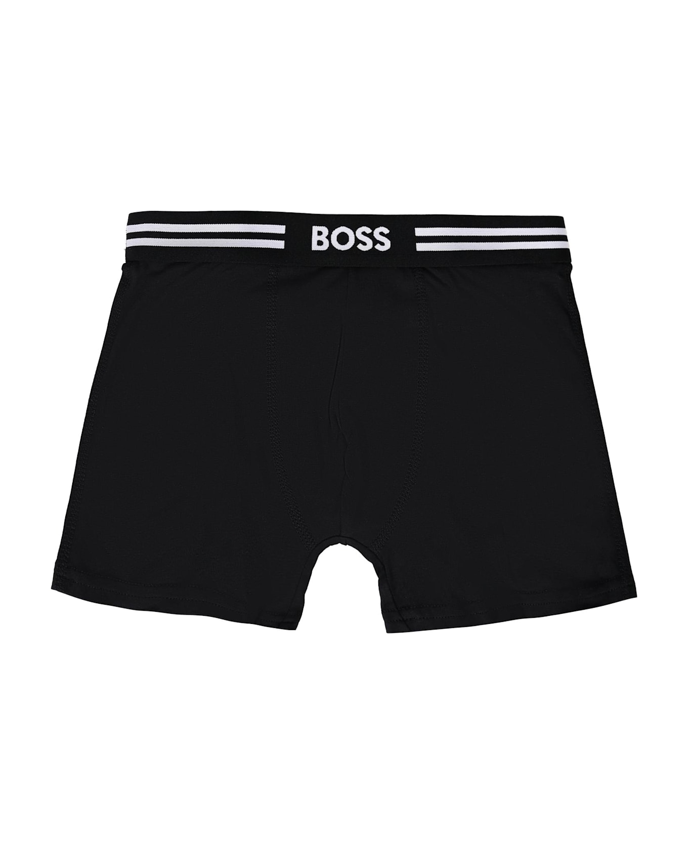 Hugo Boss Black Shorts Boxer Set For Boy With Logo - Black