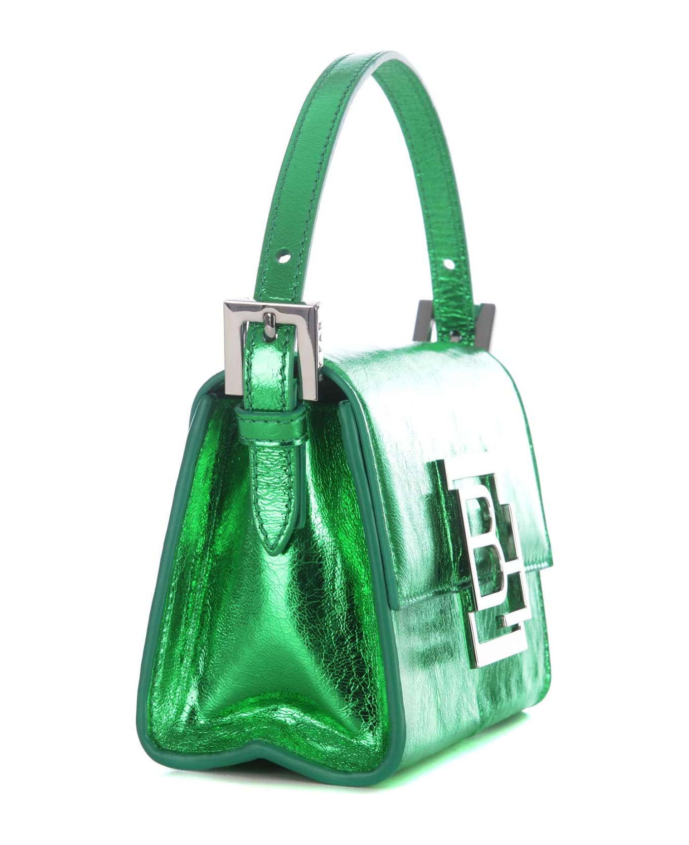 BY FAR Mini Bag By Far "fran" In Metallic Leather - Verde