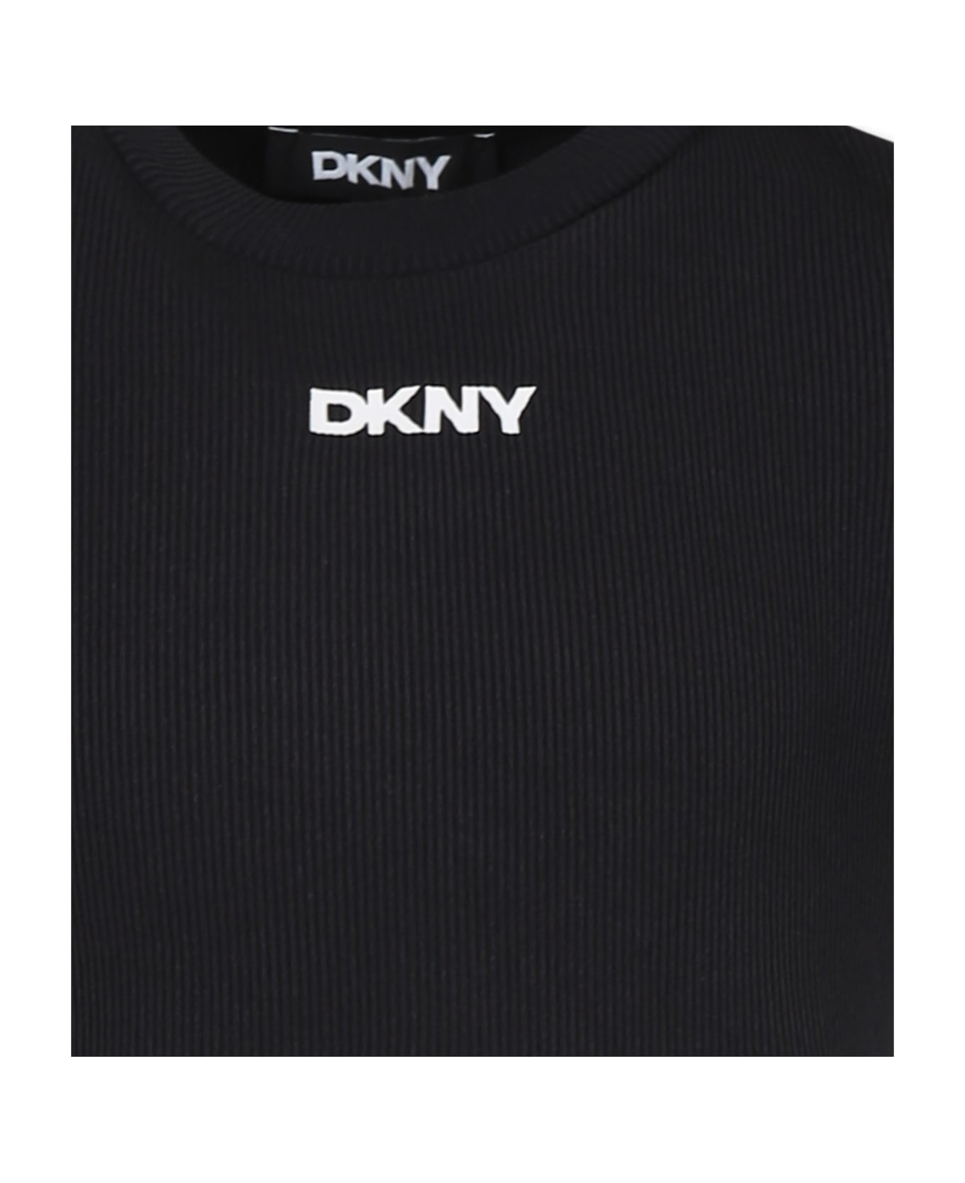 DKNY Multicolor Dress For Girl With Logo - Multicolor