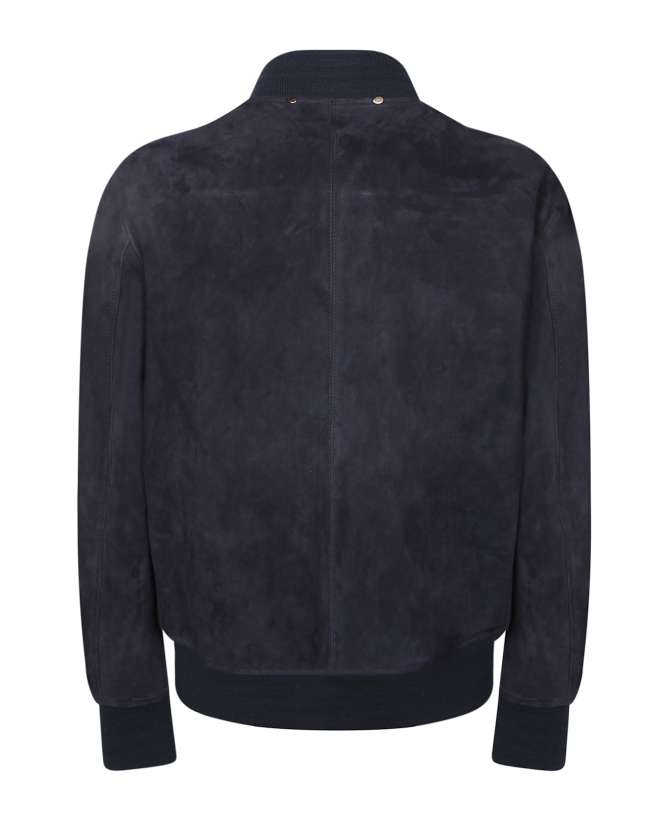 Paul Smith Blue Suede Bomber Jacket - Blue