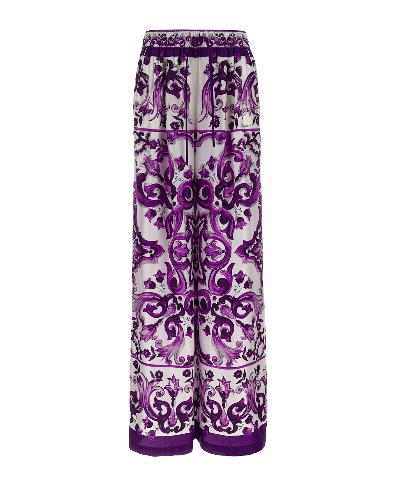 Dolce 
Gabbana Majolica Print Pants - Purple
