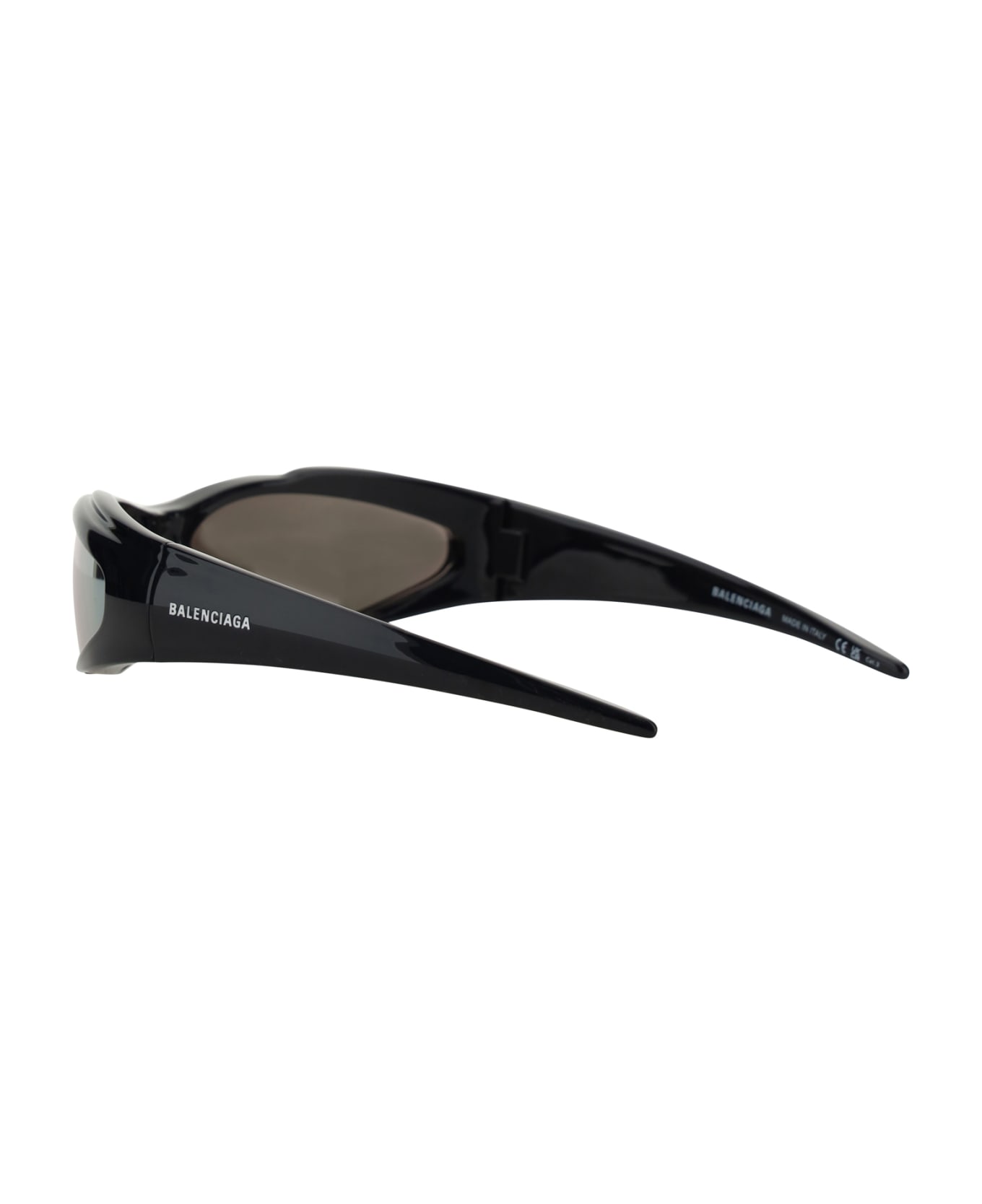 Balenciaga Eyewear Reverse Xpander Rectangle Sunglasses - Black/mirrorsilver