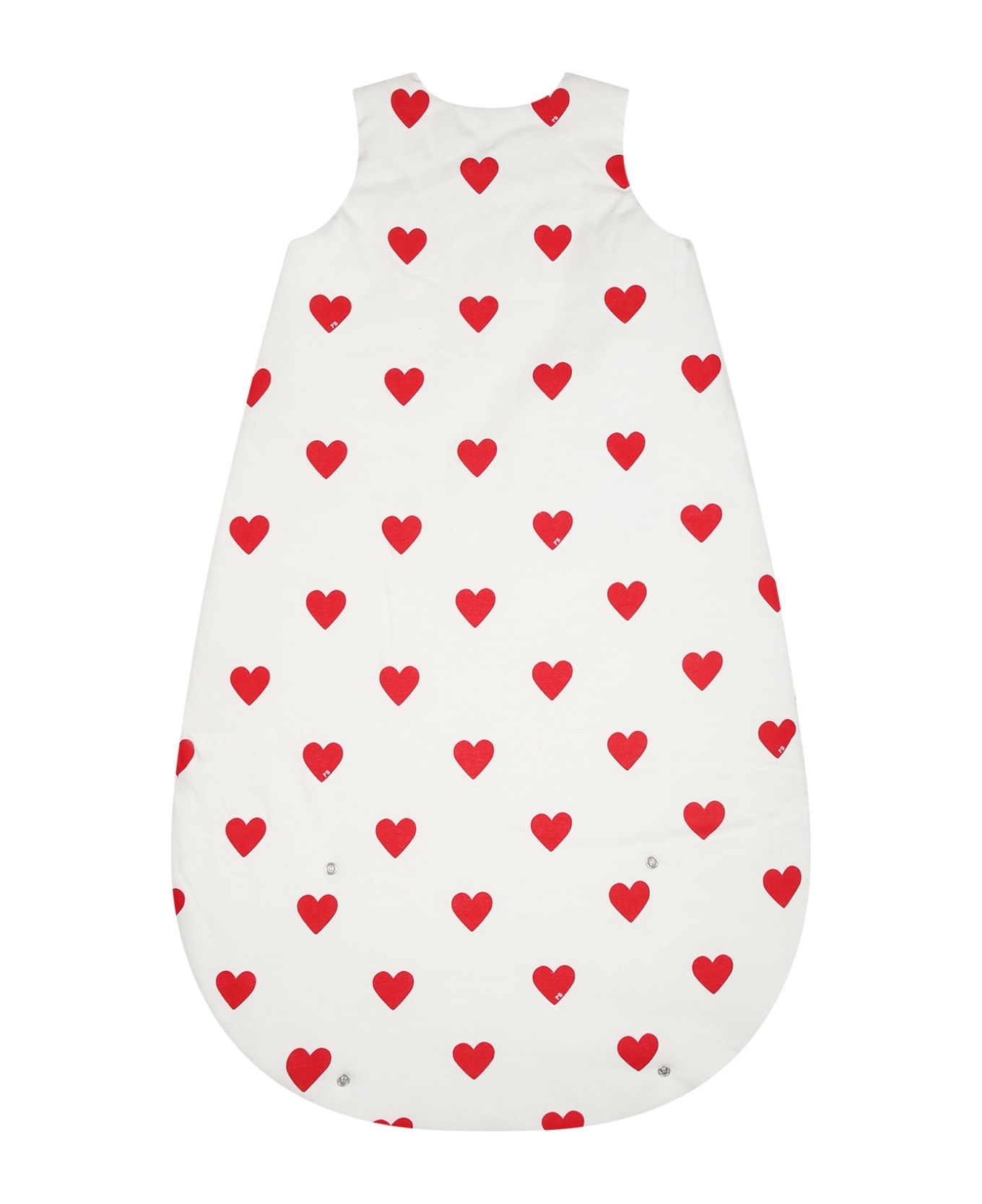 Petit Bateau White Sleeping Bag For Baby Girl With Hearts - White アクセサリー＆ギフト