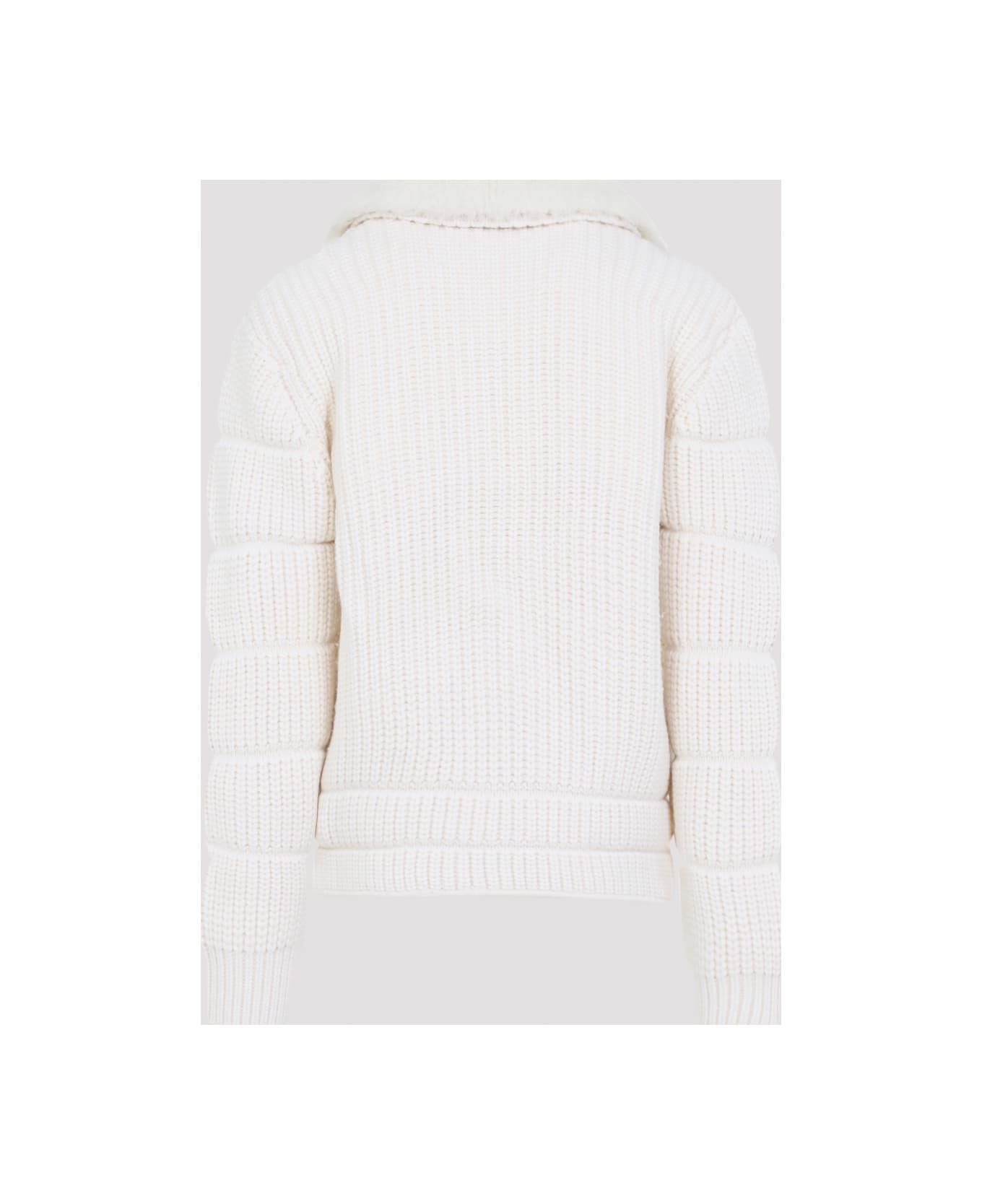 Casablanca Ribbed Padded Jacket - White