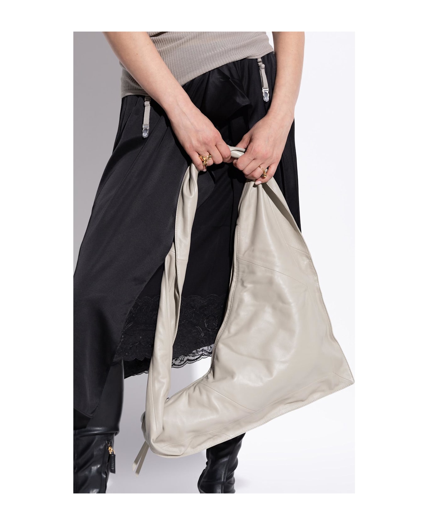 Lemaire Shoulder Bag `scarf Small` - STONE