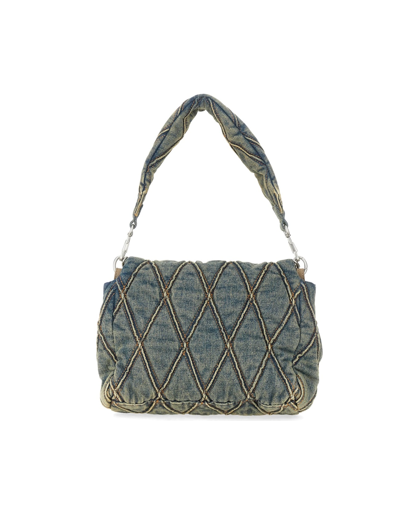 Diesel Charm-d Embellished Shoulder Bag - GREY