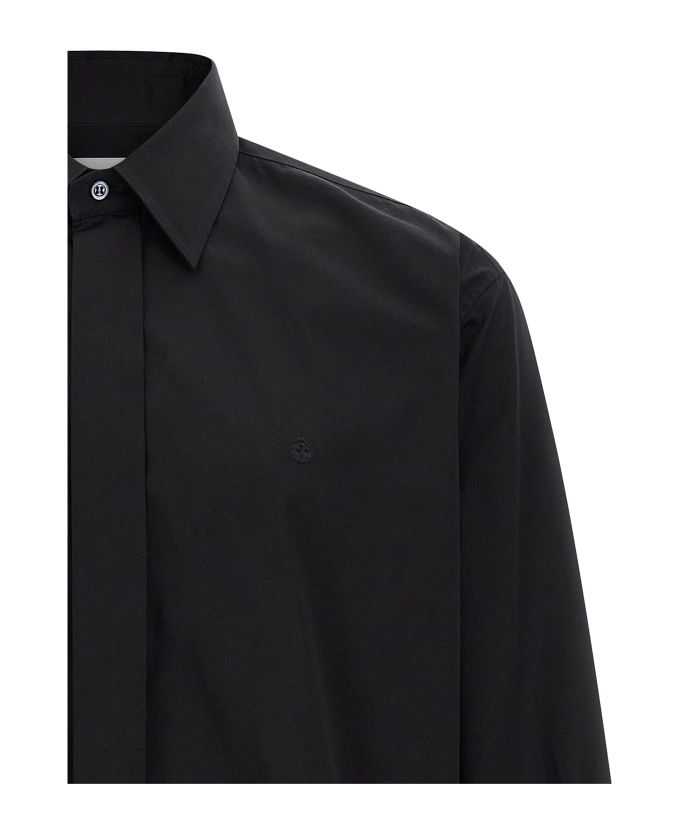 Alexander McQueen Logo Embroidery Shirt - Black  
