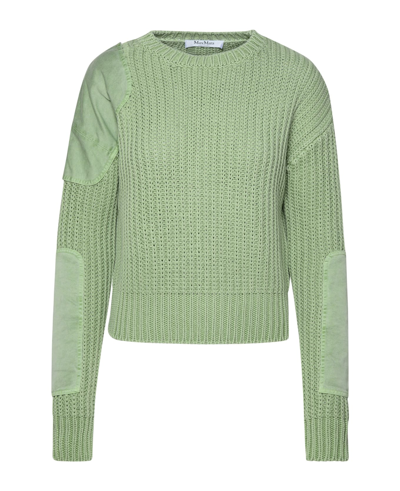 Max Mara 'abisso1234' Sage Green Cotton Sweater - Green