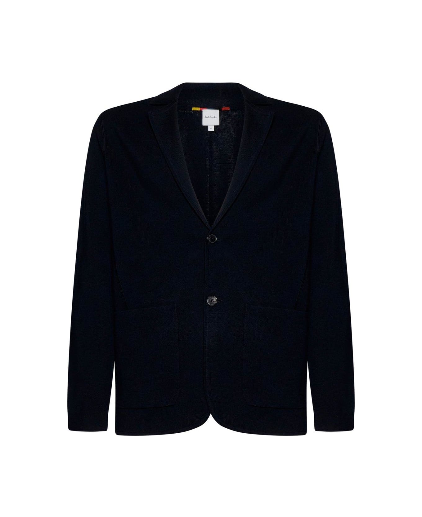 Paul Smith V-neck Fine Knit Cardigan - VERY DARK NAVY
