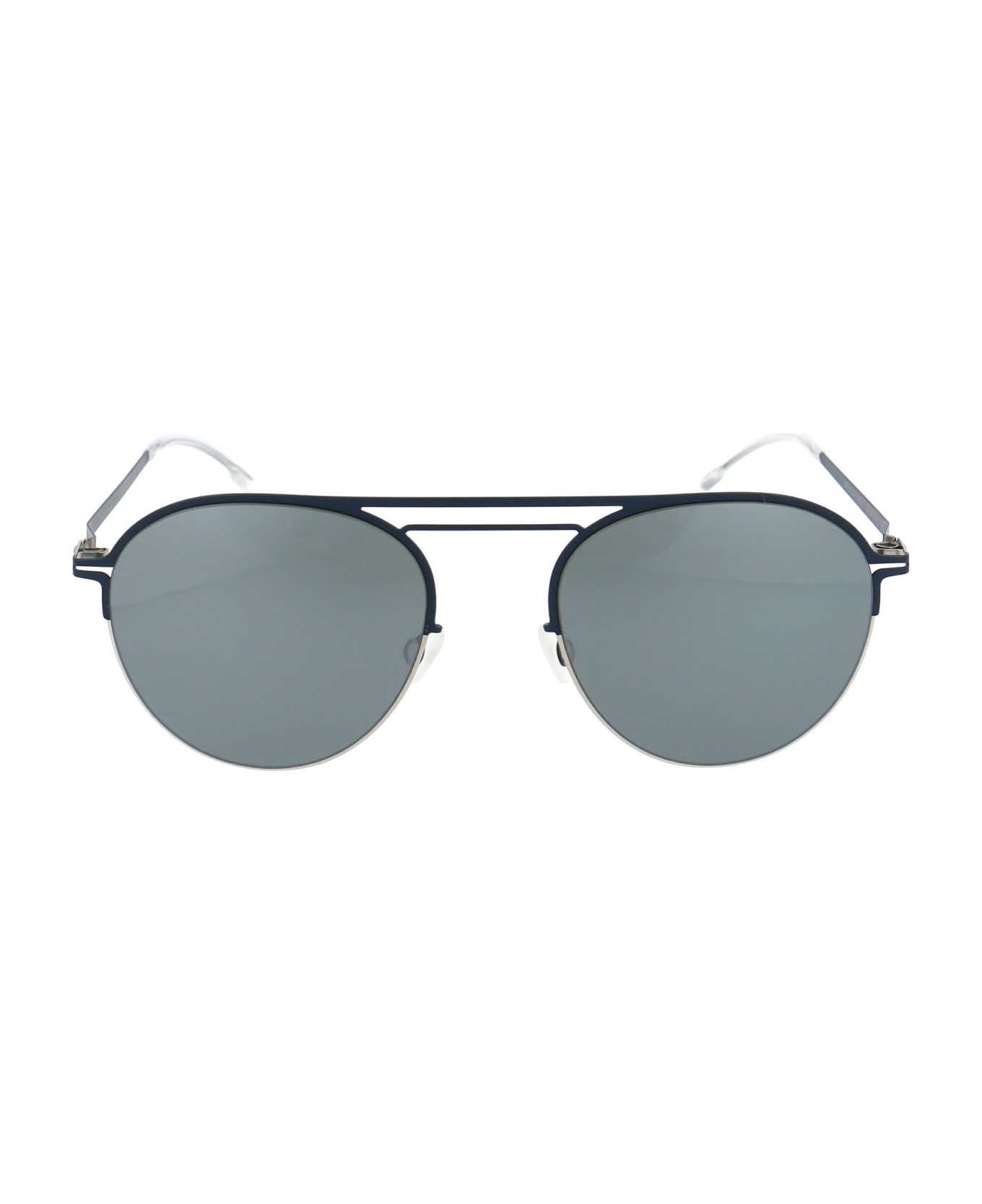 Mykita Duane Sunglasses - 091 Silver/Navy Light Silver Flash サングラス