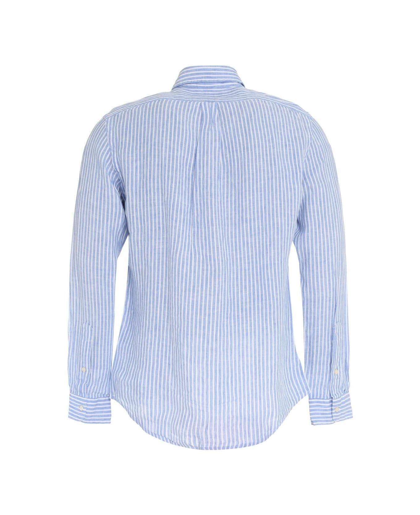 Polo Ralph Lauren Striped Long-sleeved Shirt Polo Ralph Lauren - LIGHT BLUE