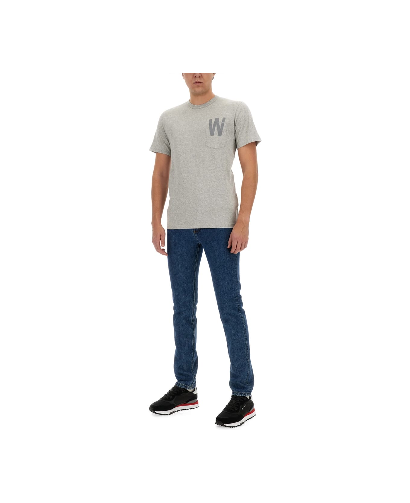 Woolrich T-shirt With Logo - GREY シャツ