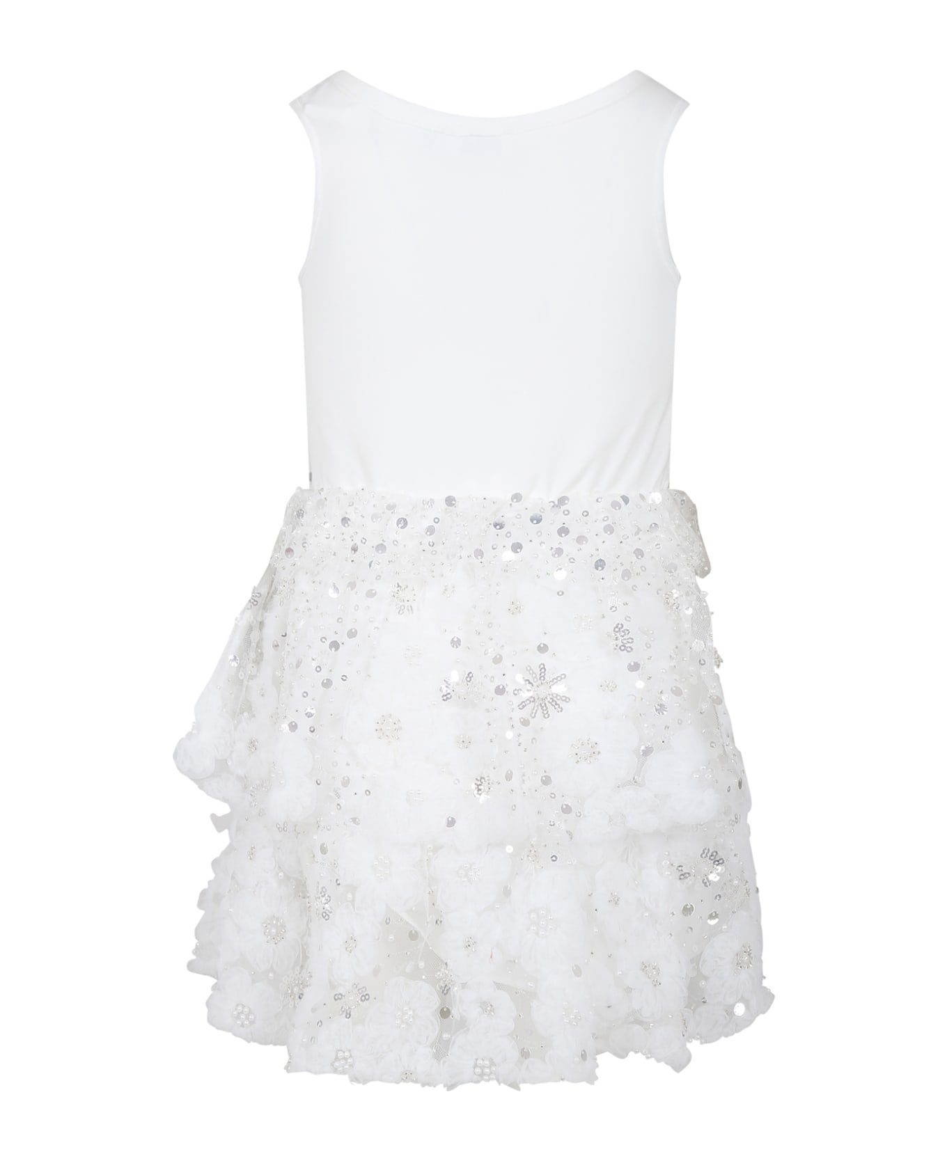 self-portrait White Dress For Girl With Flowers - White