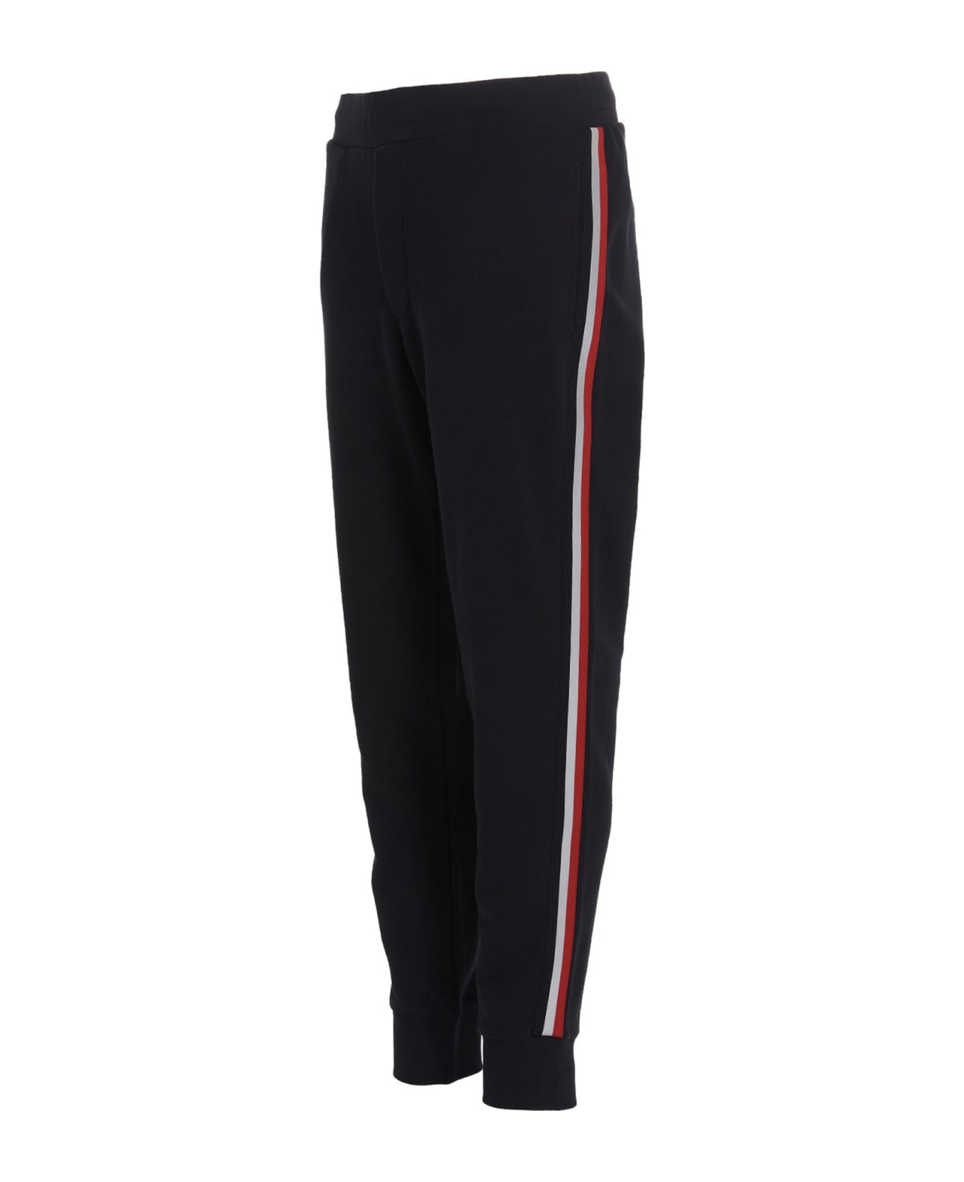 Moncler Joggers With Contrasting Bands - Blue スウェットパンツ