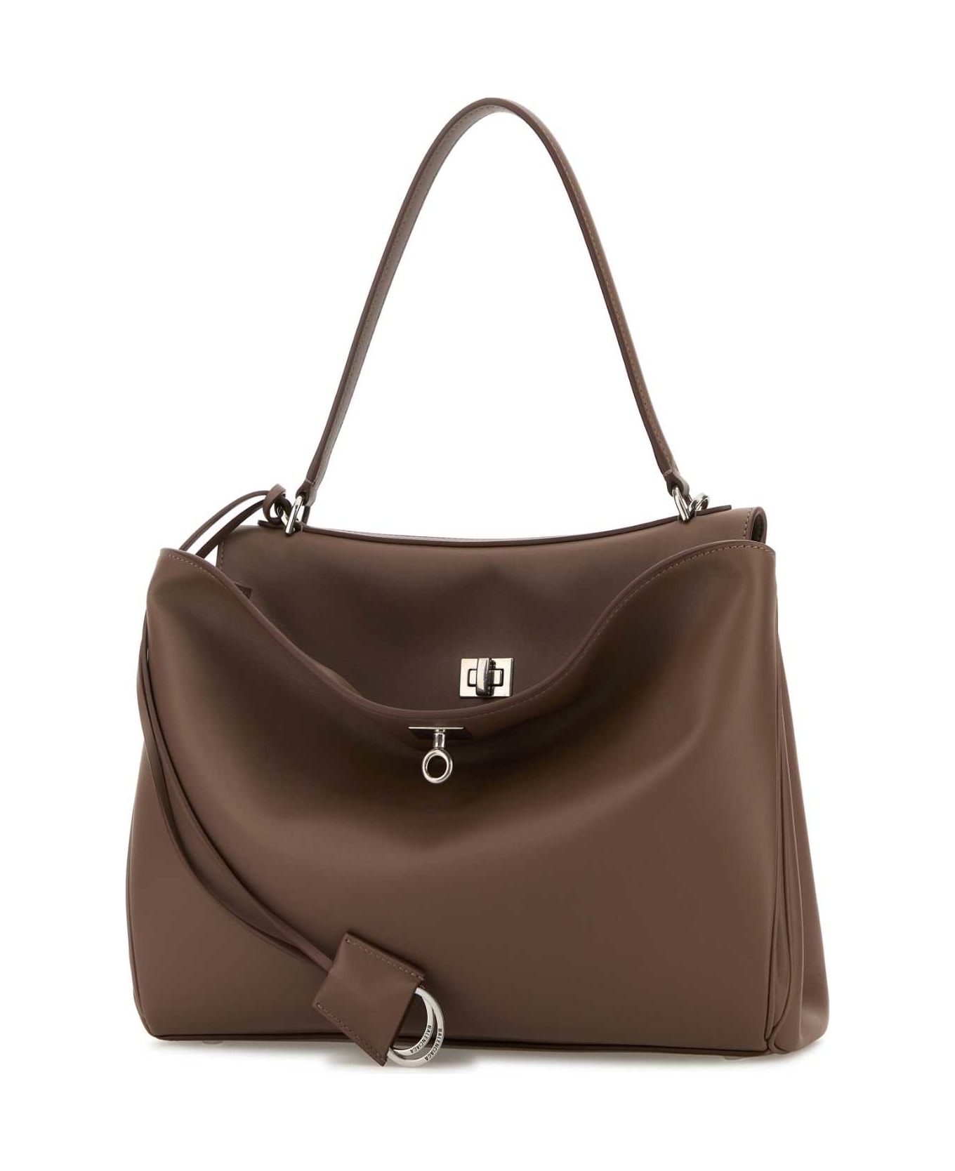 Balenciaga Brown Leather Medium Rodeo Handbag - TAUPE