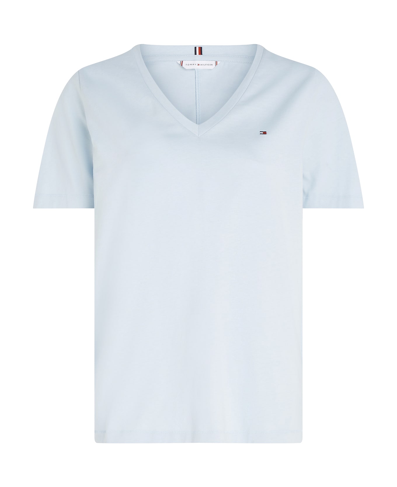 Tommy Hilfiger Modern T-shirt With V-neckline - BREEZY BLUE