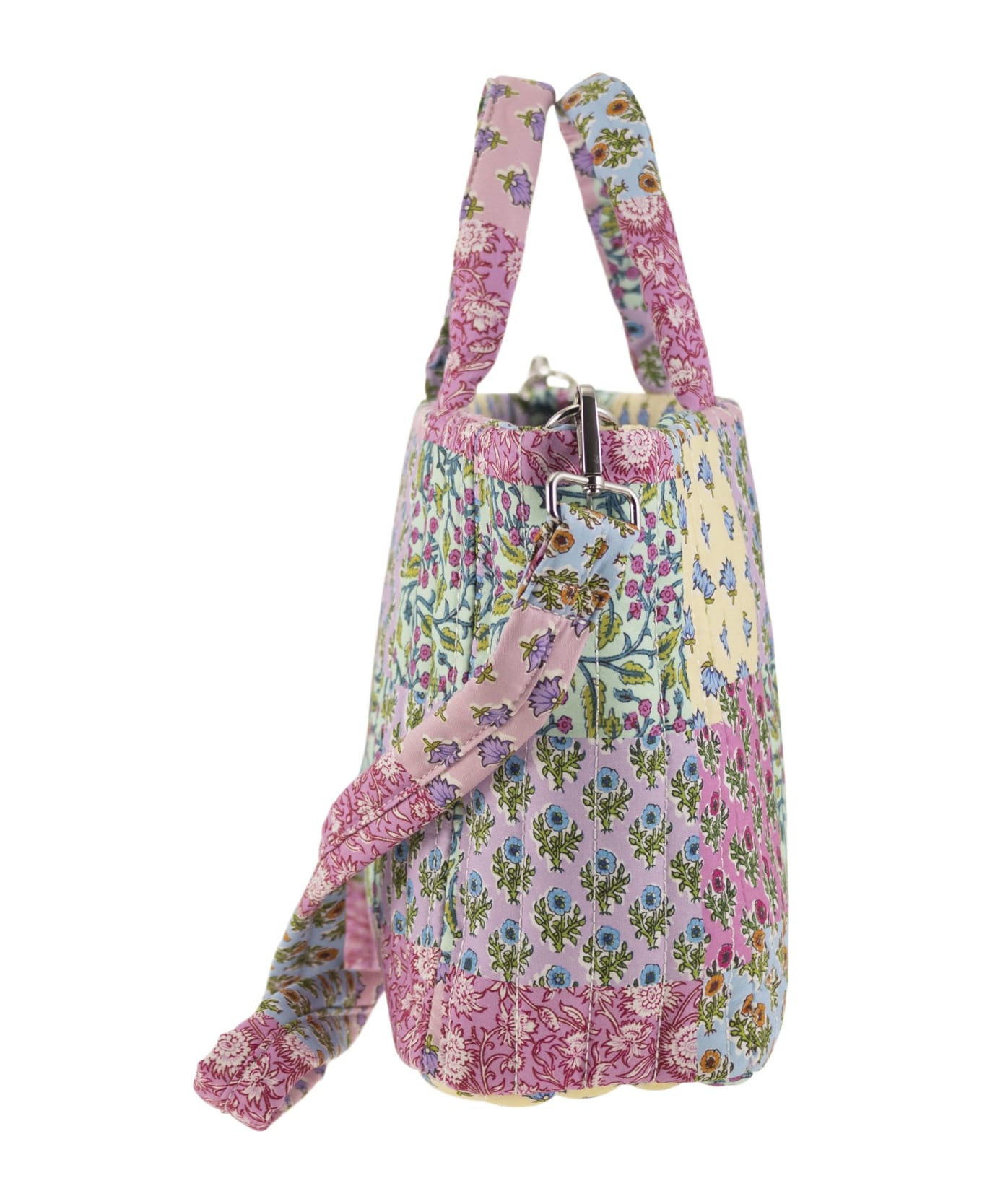 MC2 Saint Barth Soft Tote Mid Quilted Bag With Flowers - Multicolor