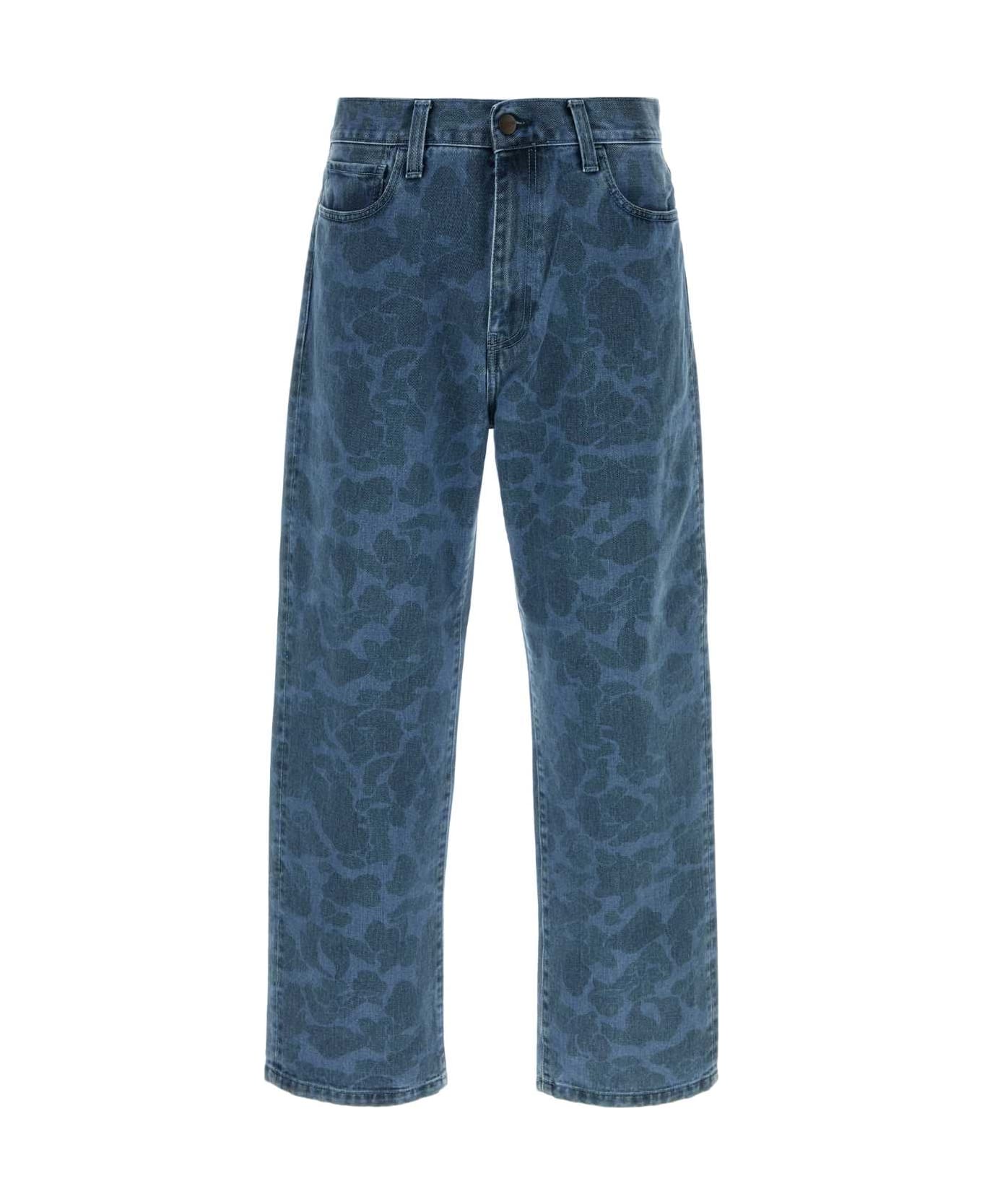 Carhartt Printed Denim Duck Landon Pant - CAMODUCKBLUEBLEACHED