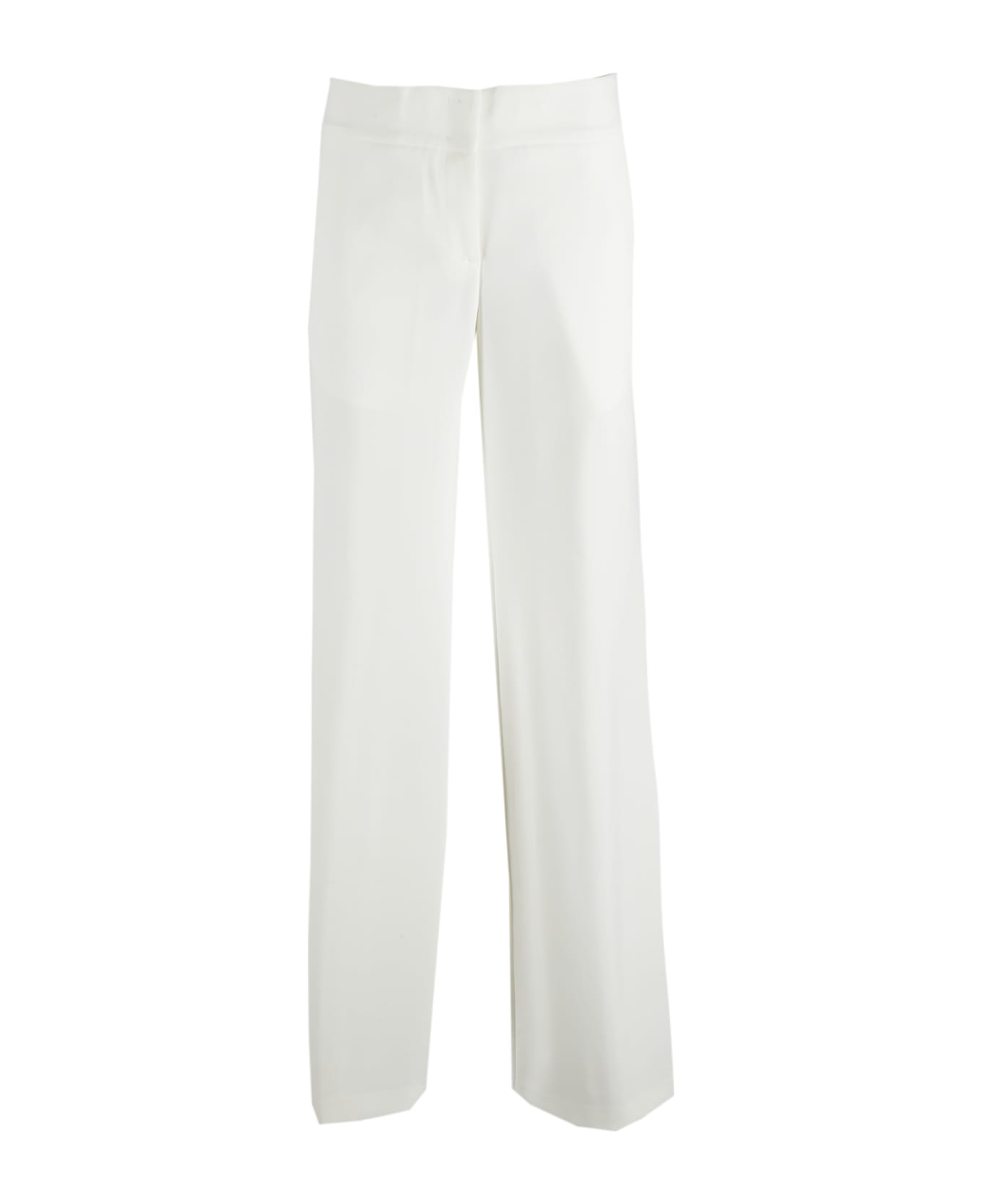 Genny Concealed Straight Trousers - Cream ボトムス