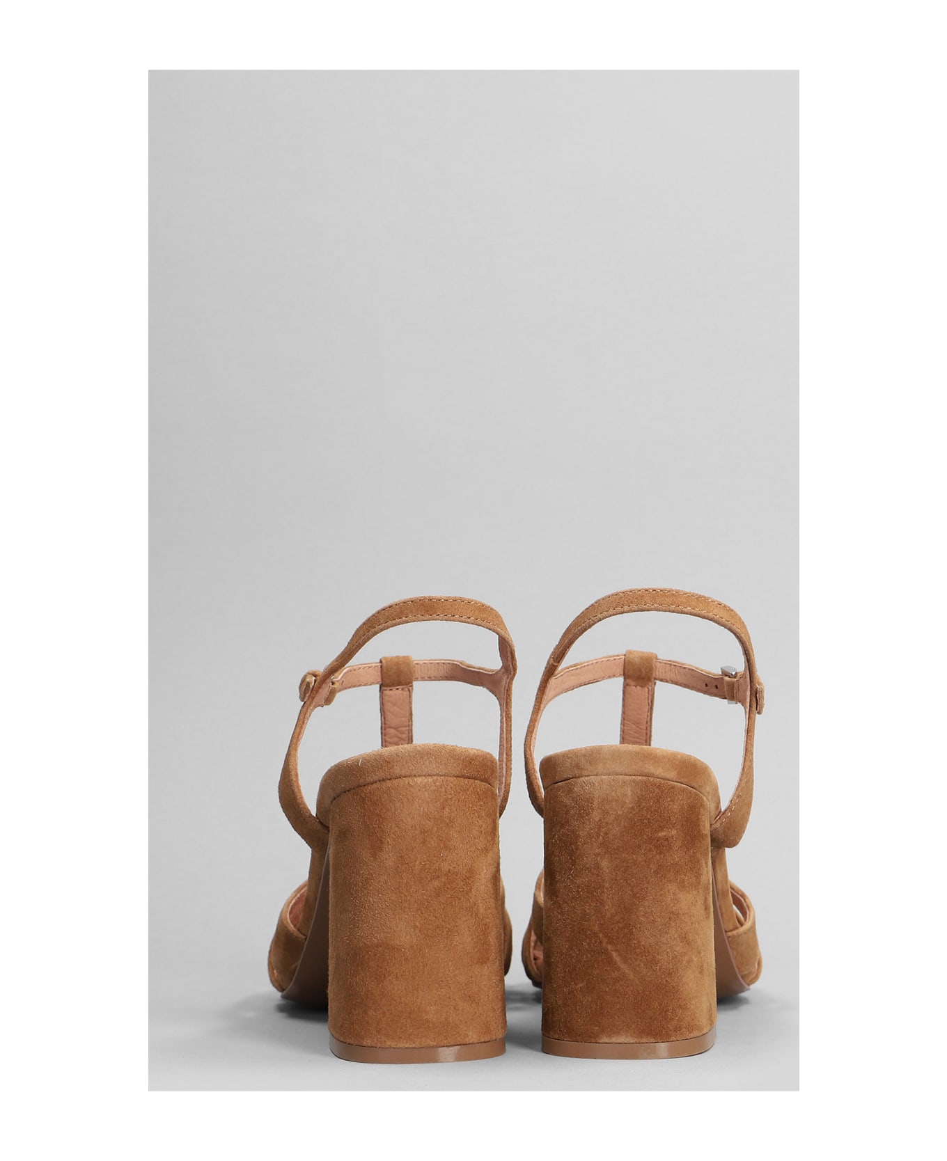 Bibi Lou Azalea Sandals In Leather Color Suede - leather color