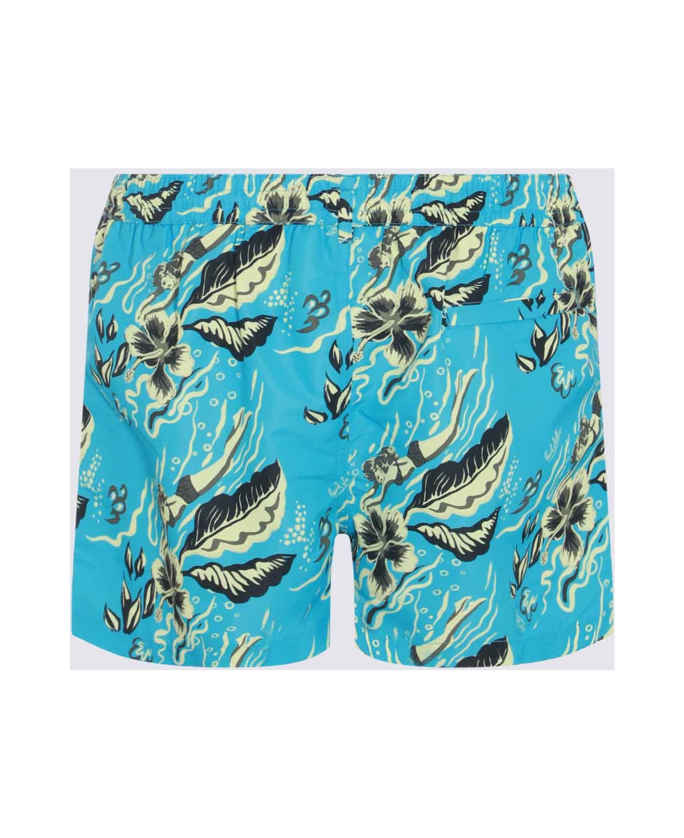 Paul Smith Light Blue Multicolour Swim Shorts - Blue 水着