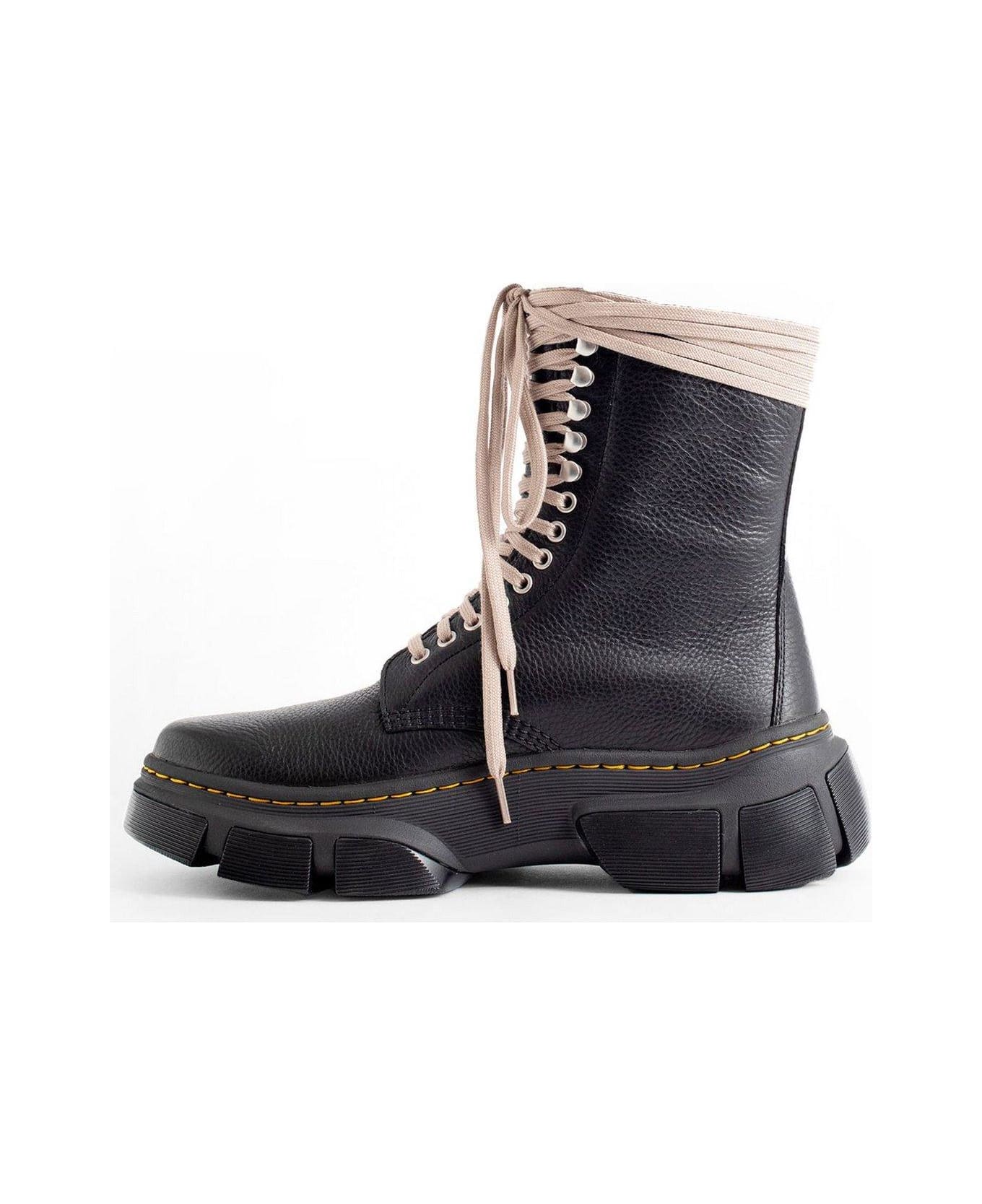 Rick Owens x Dr. Martens Chunky Sole Lace-up Boots - BLACK 09